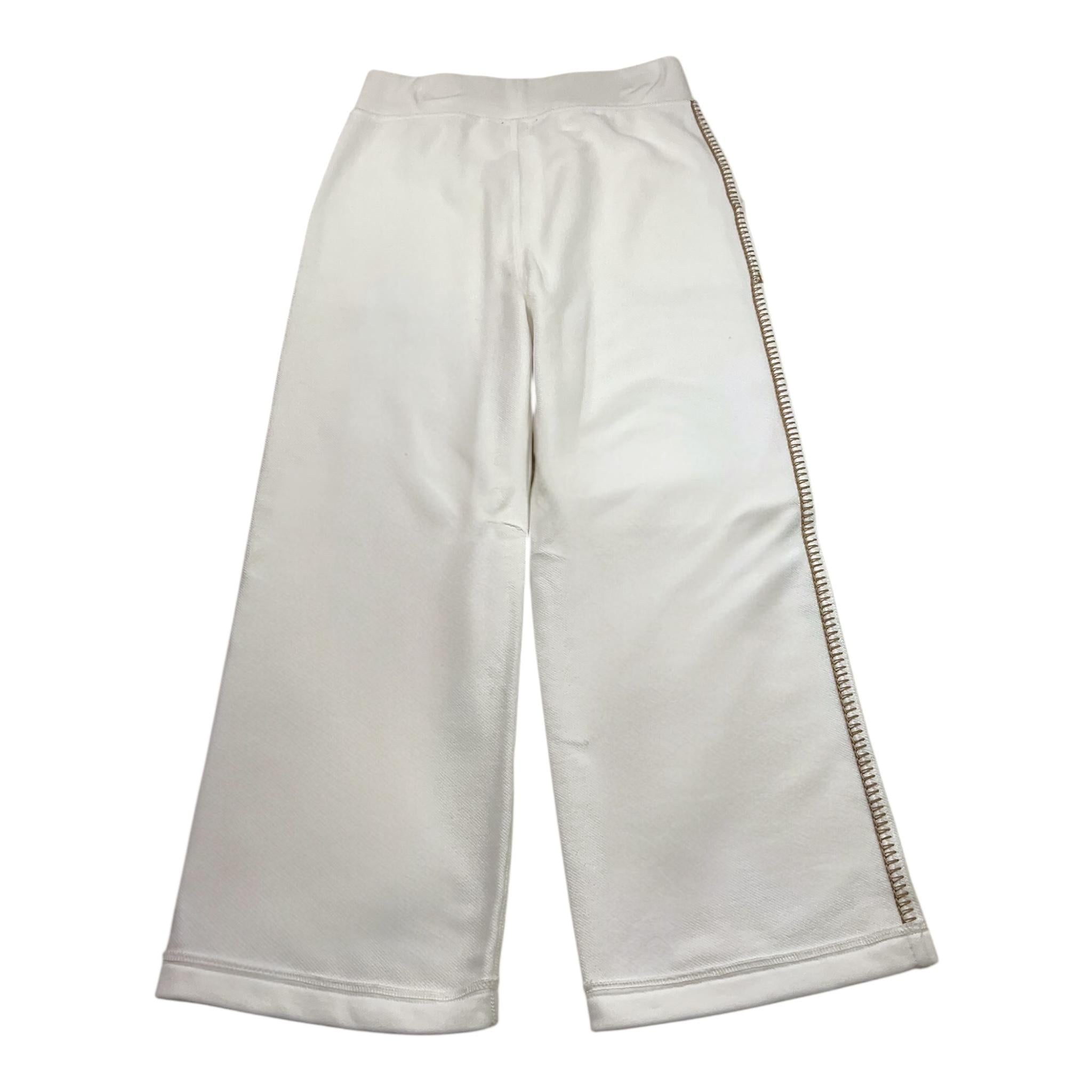 BURBERRY pantalone tinta unita modello a palazzo Bianco per Bambina 8083195 BIANCO BURBERRY