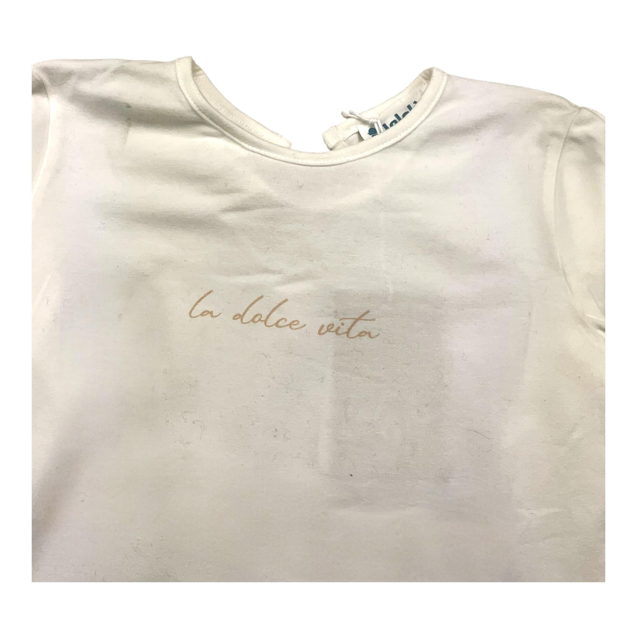 LALALU' shirt girocollo tinta unita con tulle Bianco per Bambina TSL170NBJ BIANCO LALALU'