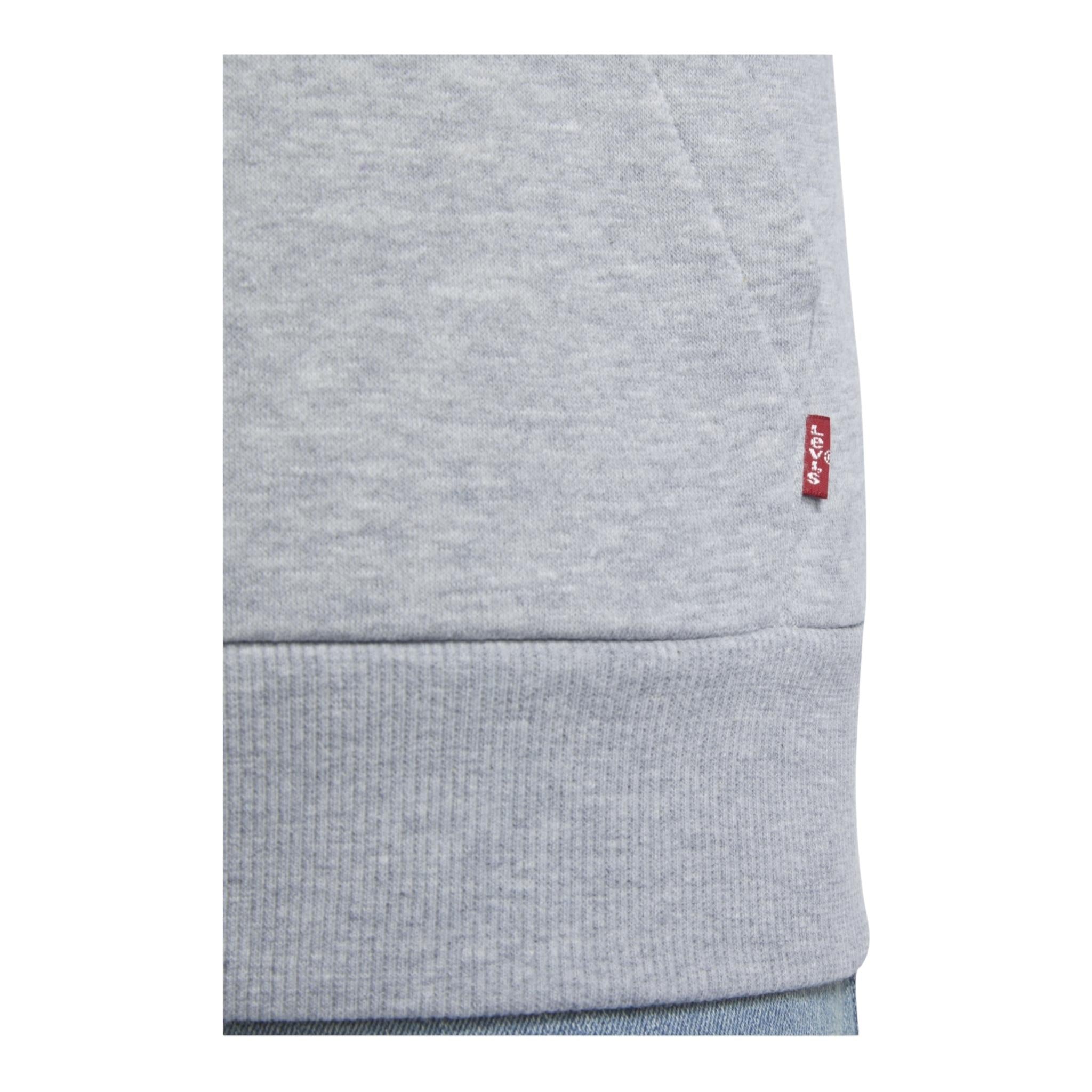 LEVI'S felpa chiusa con cappuccio tinta unita con logo Grigio per Bambino 9E8778X GRIGIO LEVI'S