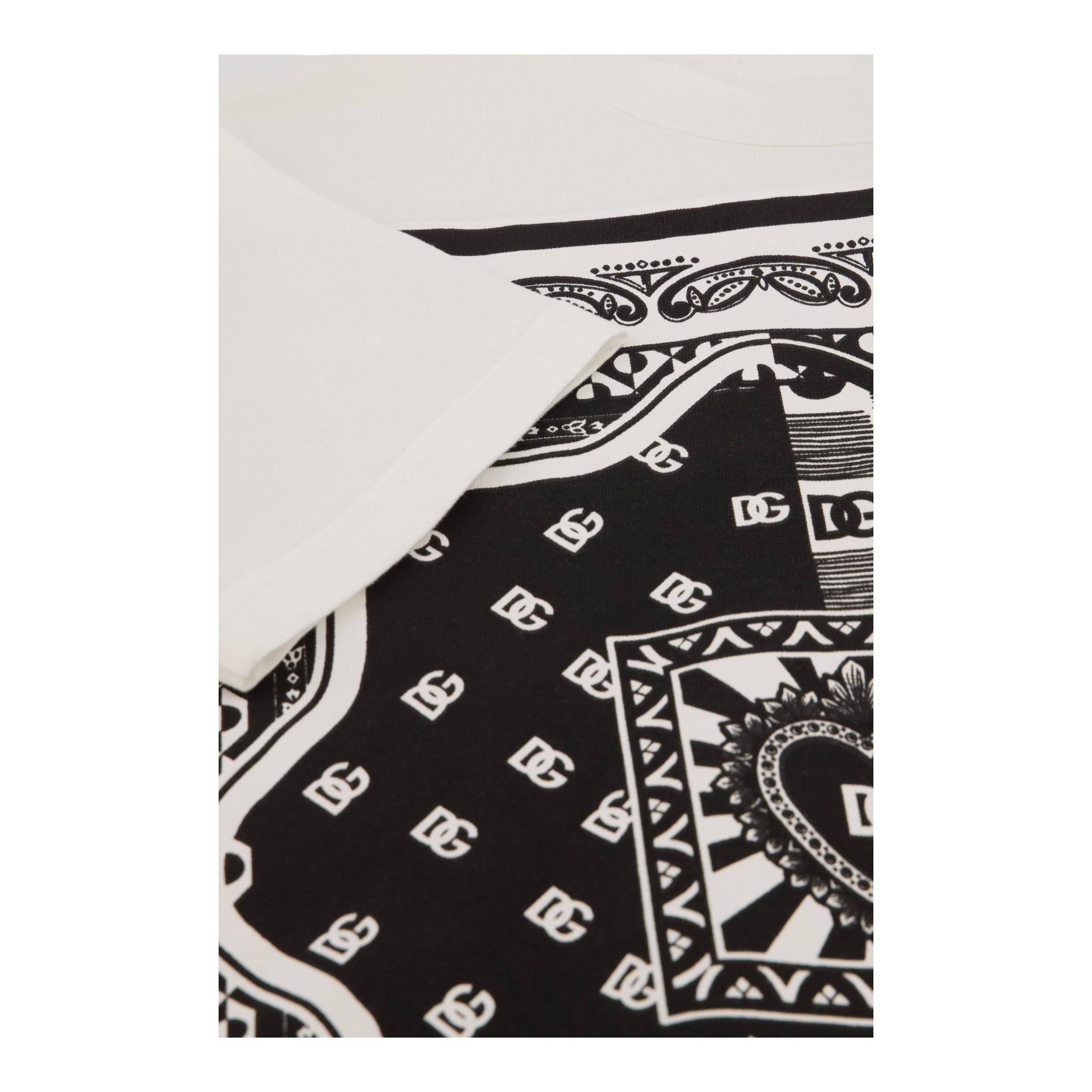 DOLCE & GABBANA t-shirt girocollo stampa fantasia Bianco per Bambino L1TDMJ BIANCO DOLCE & GABBANA