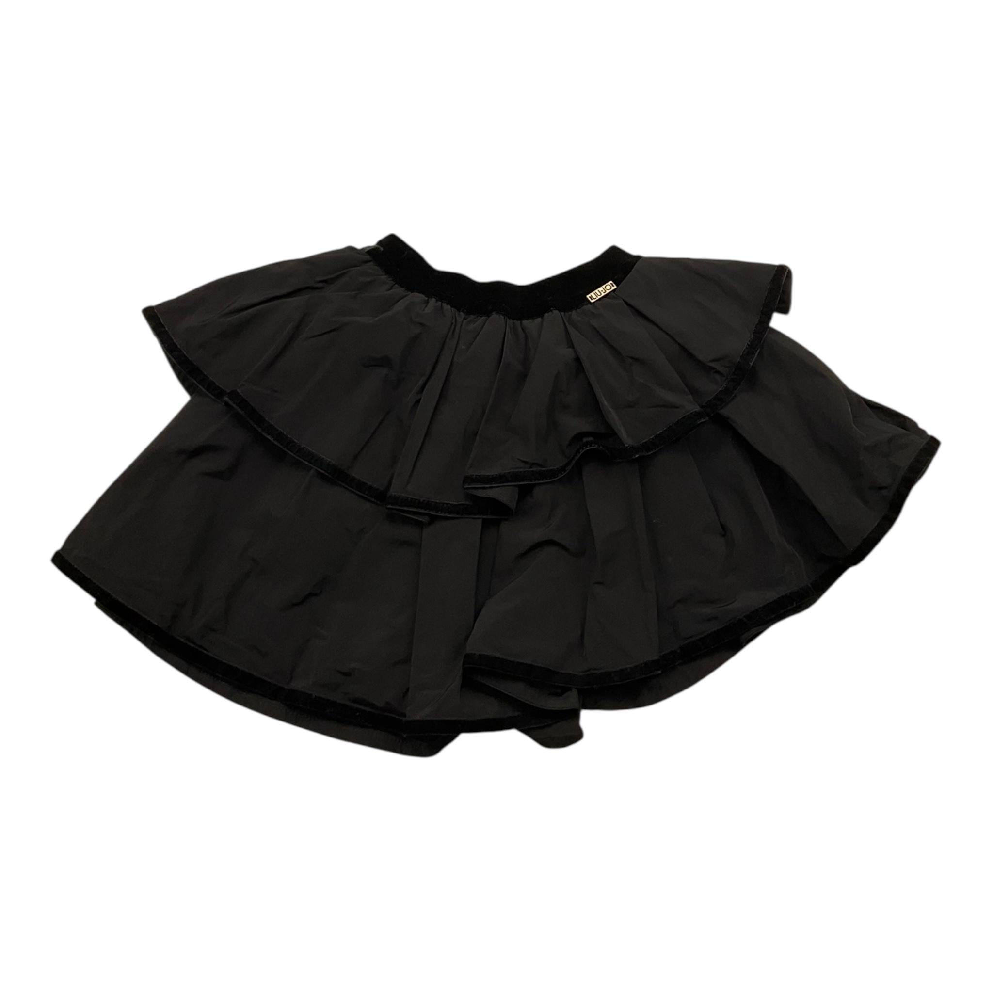 LIU JO gonna tinta unita con elastico in vita Nero per Bambina KF4134 NERO LIU JO