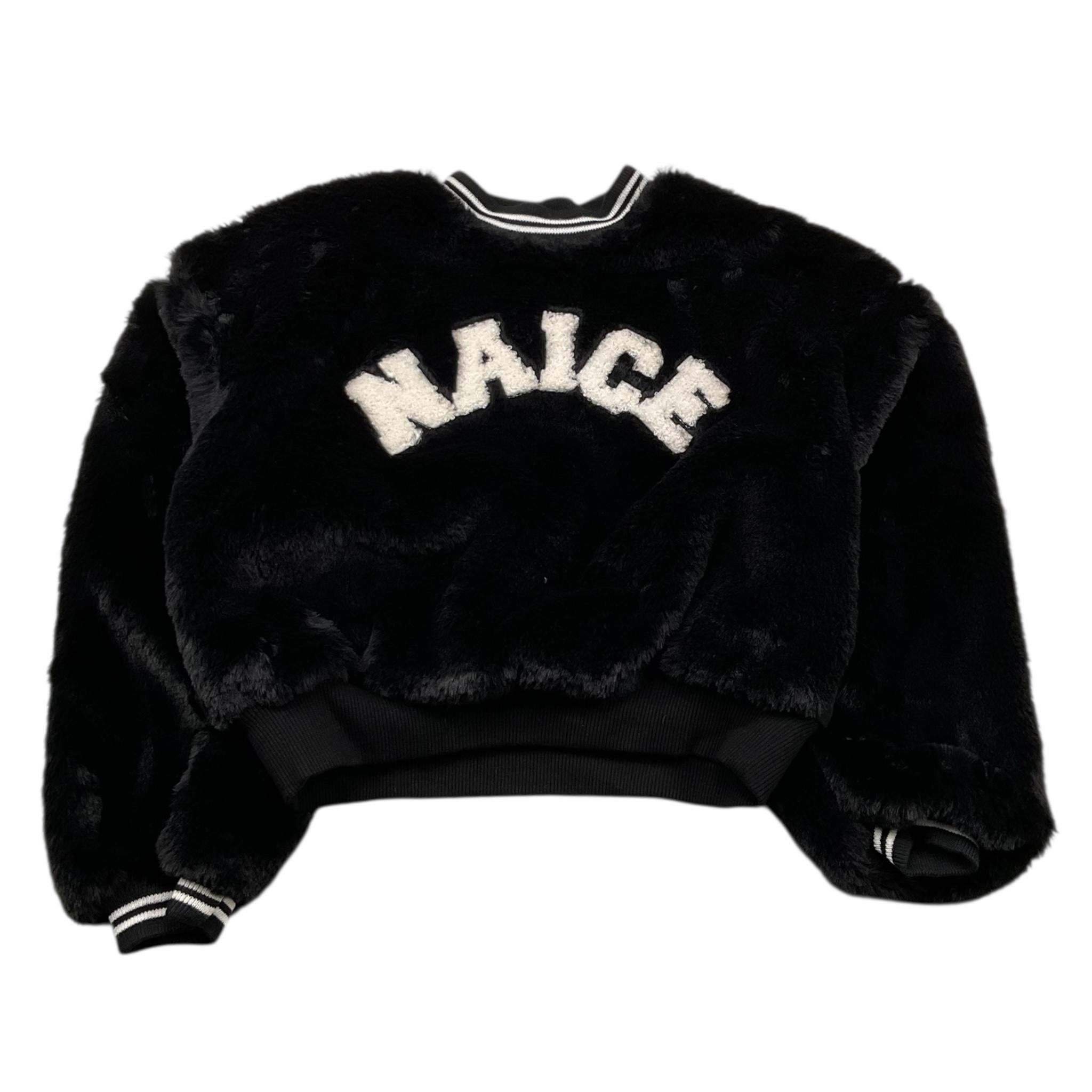 NAICE felpa chiusa girocollo tinta unita Nero per Bambina 23996 NERO NAICE
