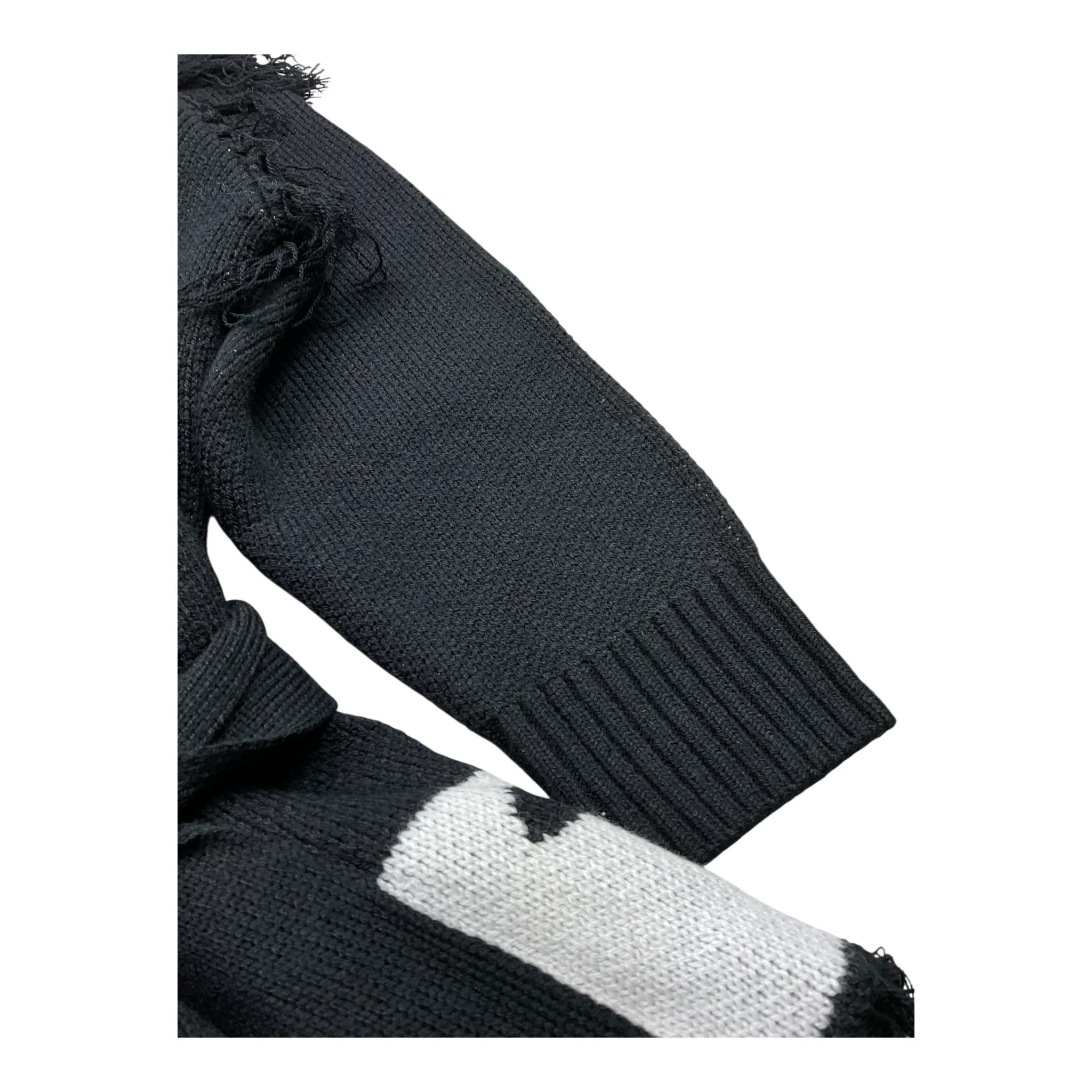 PATRIZIA PEPE cardigan tinta unita con frange Bianco/nero per Bambina 7K0045X BIANCO/NERO PATRIZIA PEPE