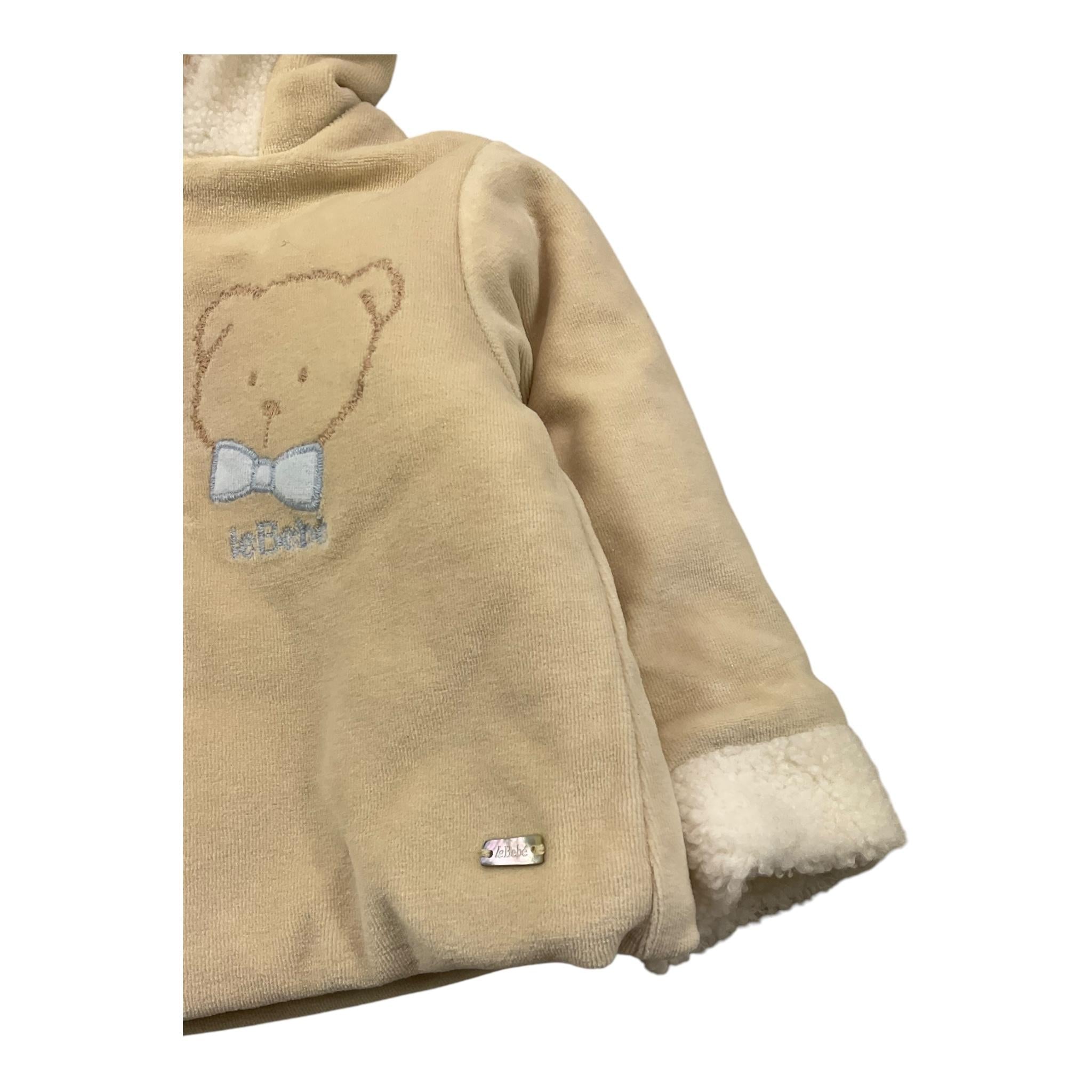 LE BEBE' cappotto tinta unita con cappuccio Beige per Neonato LBB5602 BEIGE LE BEBE'