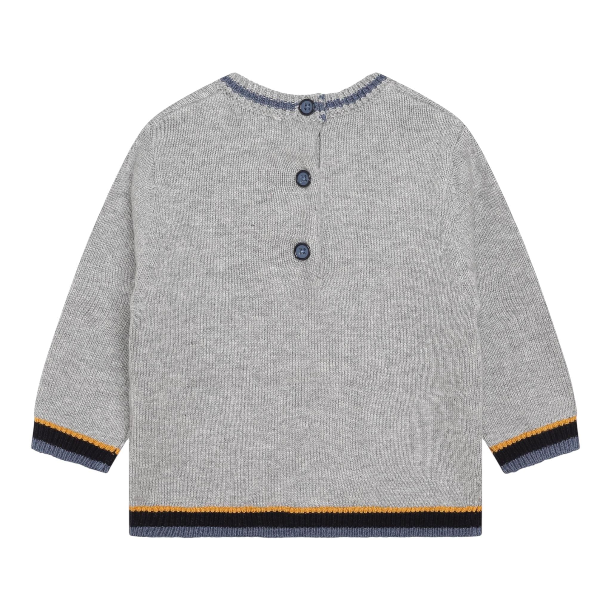 CARRE'MENT BEAU maglia girocollo tinta unita con ricamo Grigio per Bambino Y05281 GRIGIO CARRE'MENT BEAU