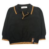 TRUSSARDI polo in maglia tinta unita cn profili in contrasto Nero per Neonato TIA25083MA NERO TRUSSARDI