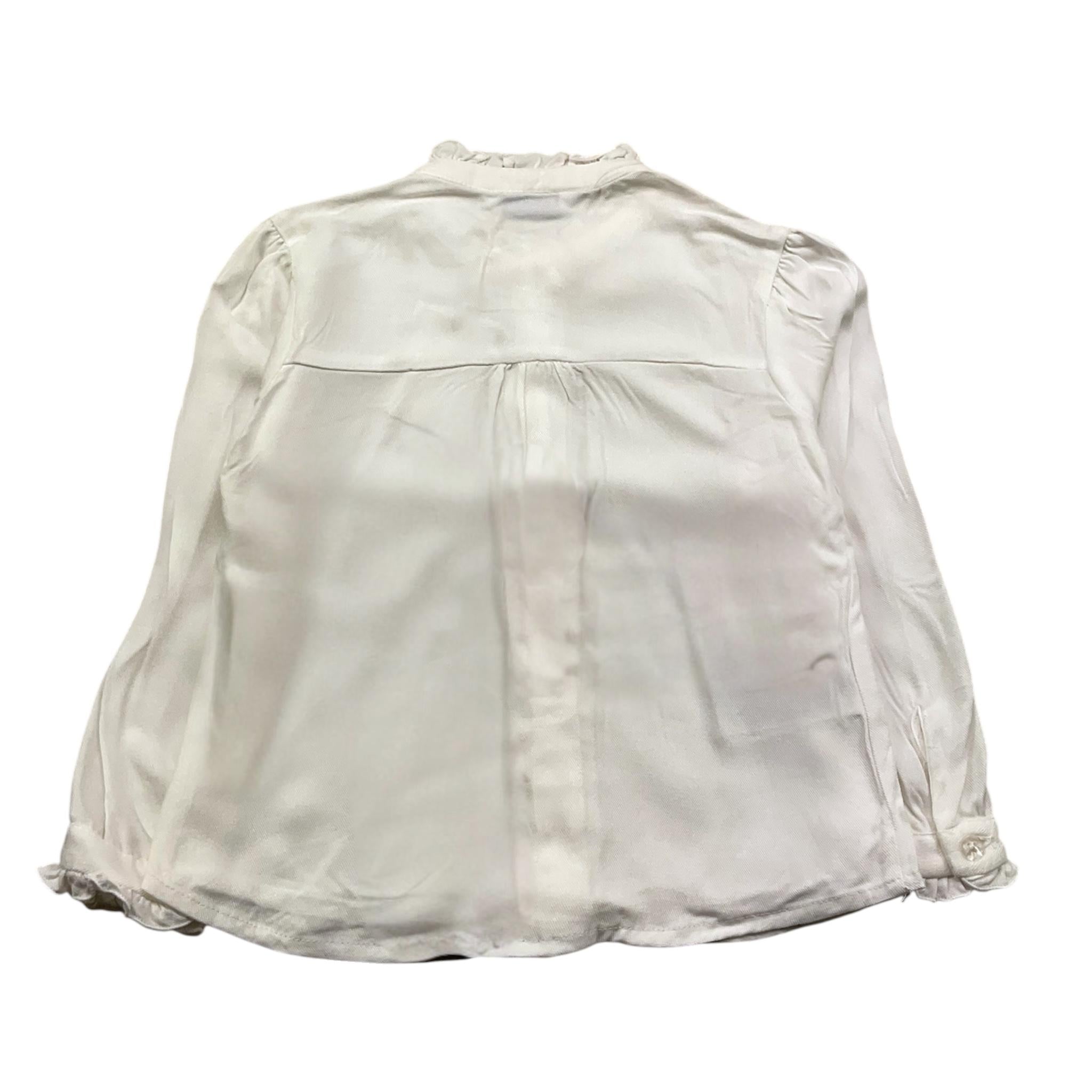 MAYORAL camicia manica lunga tinta unita con rouches Bianco per Bambina 4105X BIANCO MAYORAL