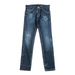 DSQUARED2 jeans tinta unita con strappi Blu per Bambino DQ0236 BLU DSQUARED2