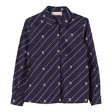 ELISABETTA FRANCHI camicia manica lunga tinta unita con logo Blu per Bambina EGCA035J BLU ELISABETTA FRANCHI