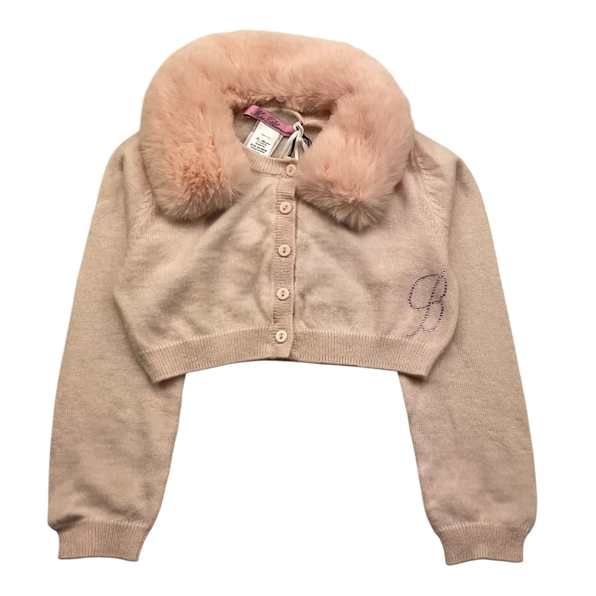 MISS BLUMARINE coprispalle tinta unita con colletto Rosa per Neonata IF3126 ROSA MISS BLUMARINE