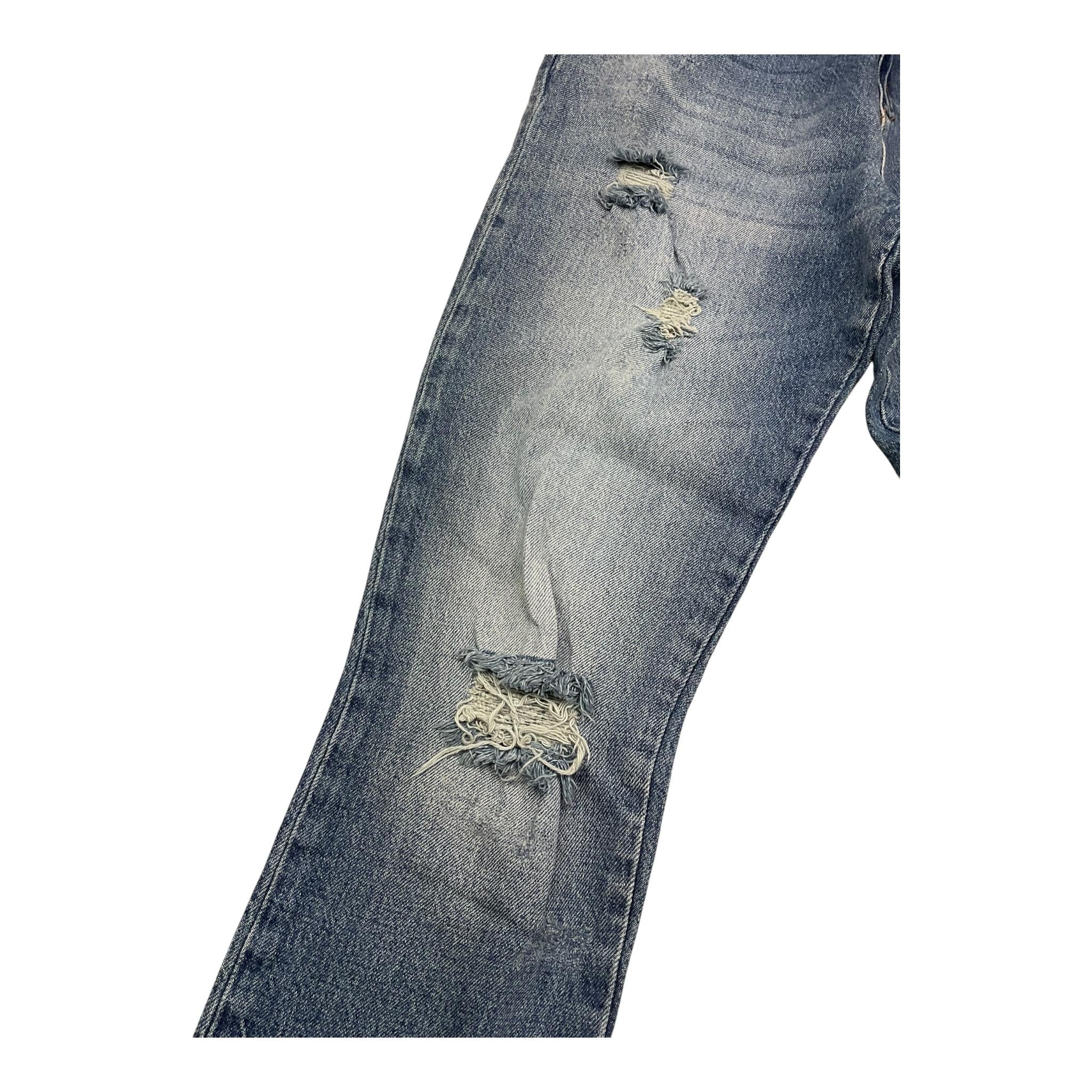 LIU JO jeans tinta unita cn strappi Blu per Bambina GF3W105 BLU LIU JO