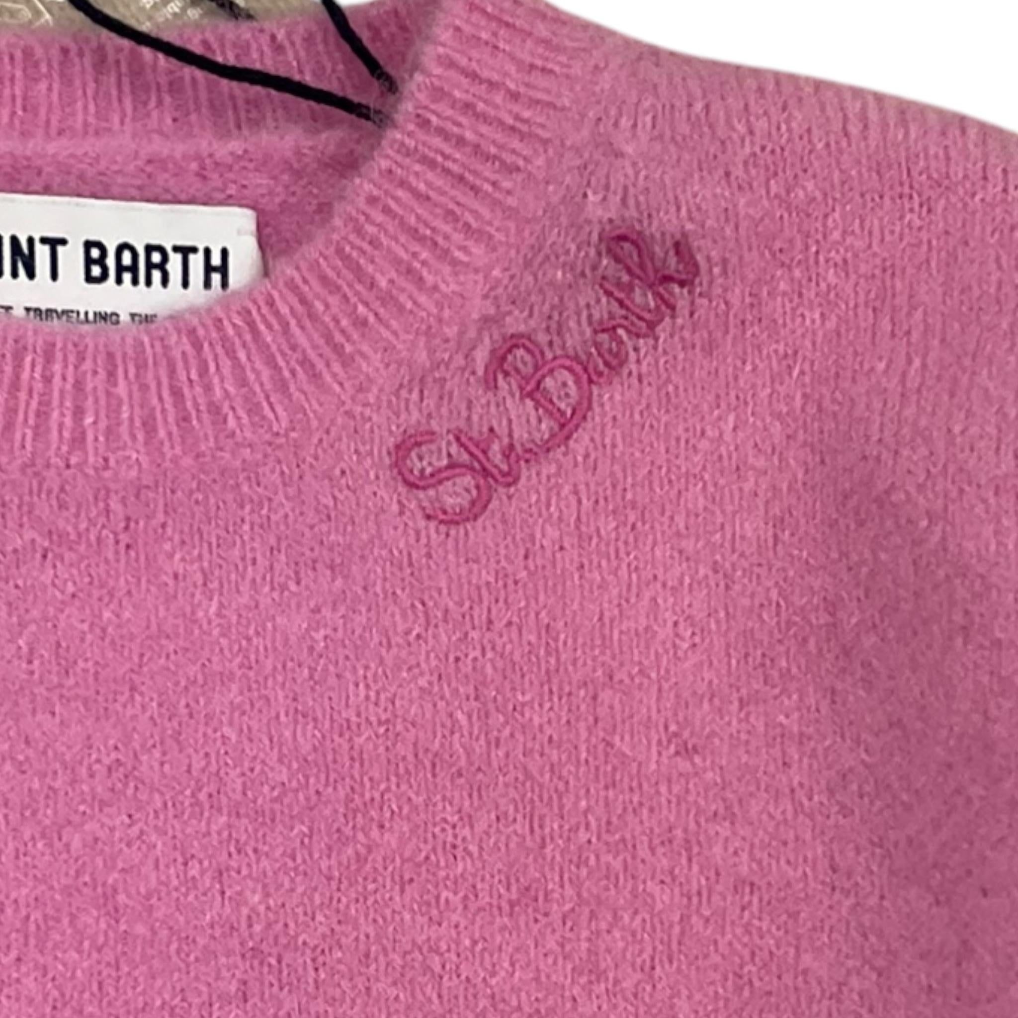 SAINT BARTH maglia girocollo tinta unita Rosa per Neonata LYL001000N ROSA SAINT BARTH
