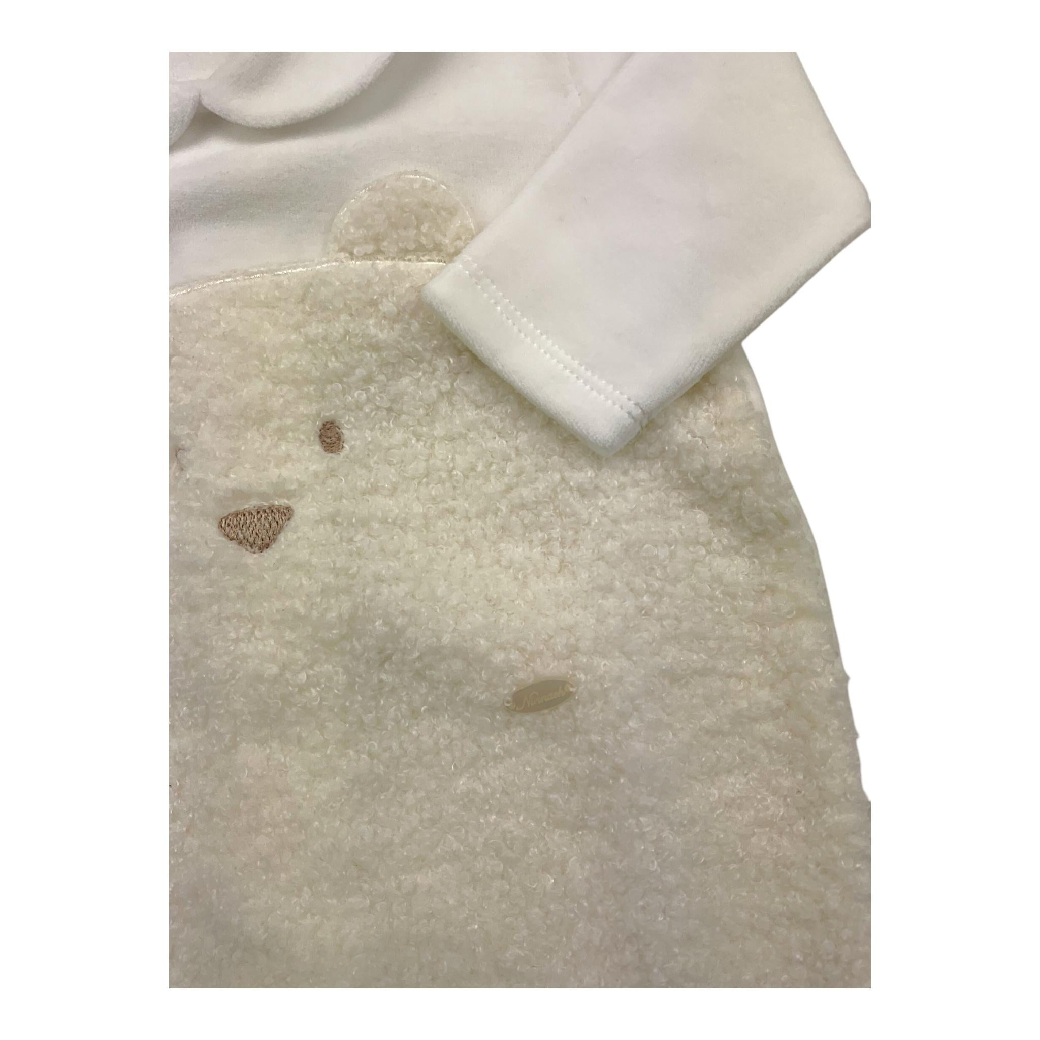 NINNAOH tutina tinta unita con stampa Bianco per Neonata I24226T BIANCO NINNAOH