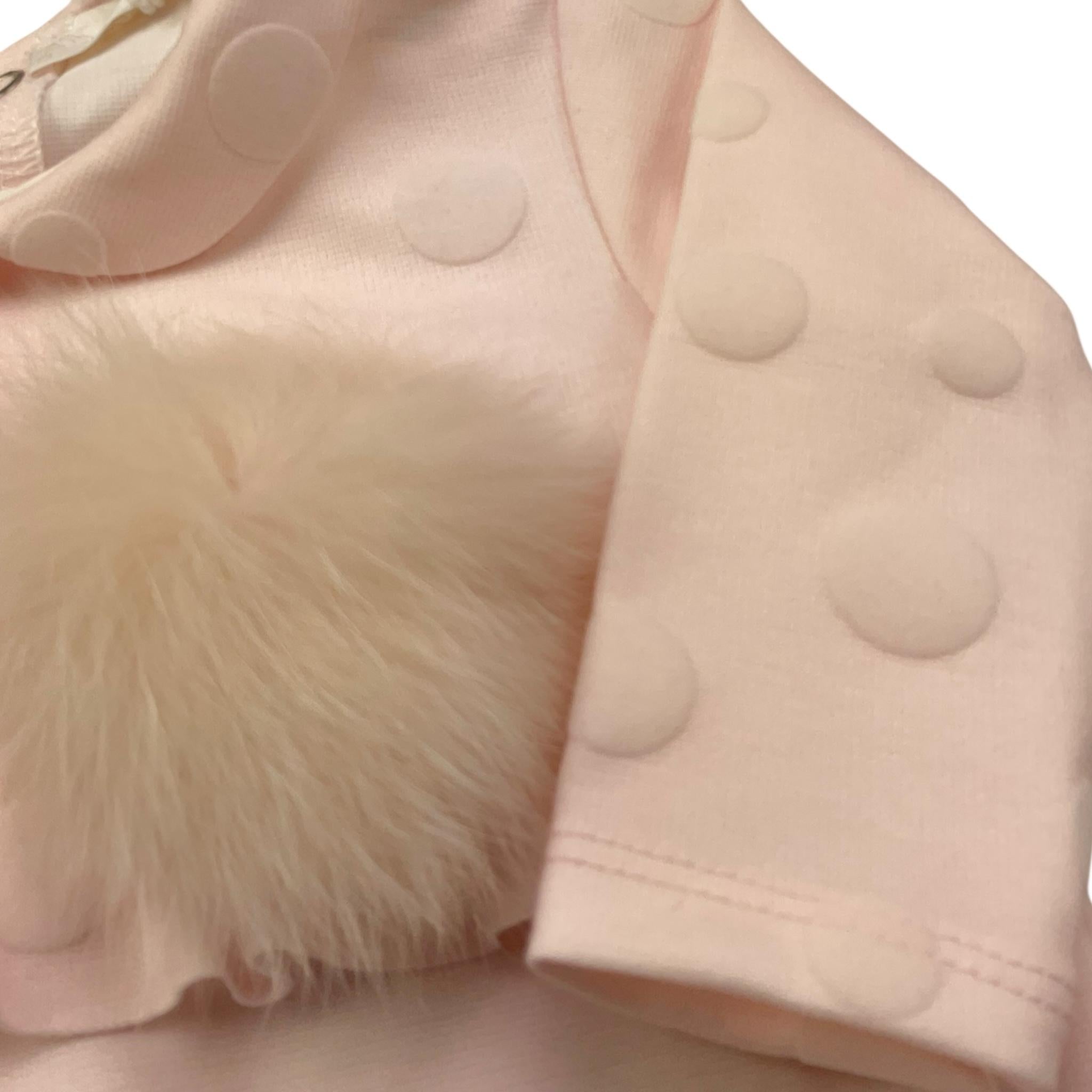 NINNAOH tutina tinta unita con applicazione Rosa per Neonata I2301T ROSA NINNAOH