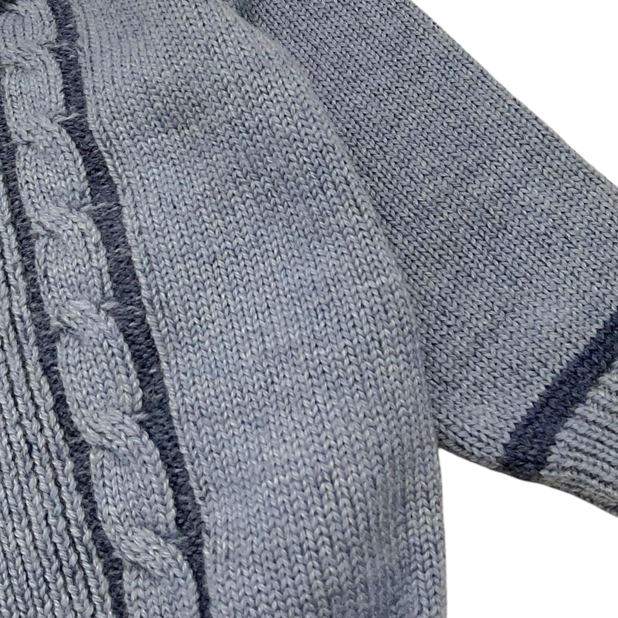 BARCELLINO completo 2pz in filo maglia-pantalone Blu per Neonato 115302 BLU BARCELLINO