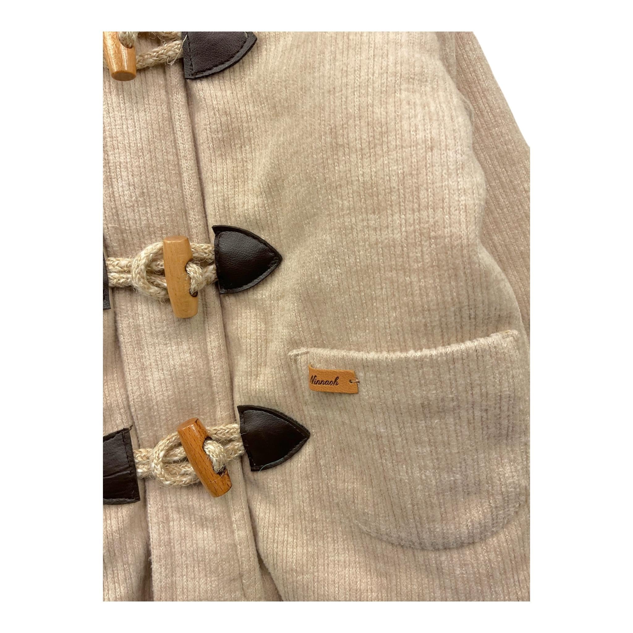 NINNAOH cardigan tinta unita con cappuccio Beige per Neonato I244239XP BEIGE NINNAOH