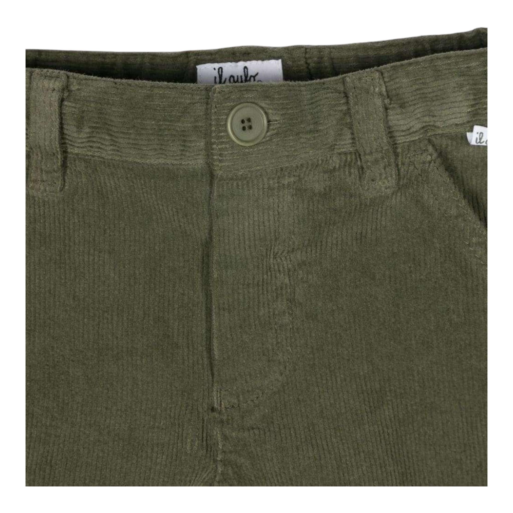 IL GUFO pantalone tinta unita con girovita regolabile Verde per Neonato A24PL050V6019 VERDE IL GUFO