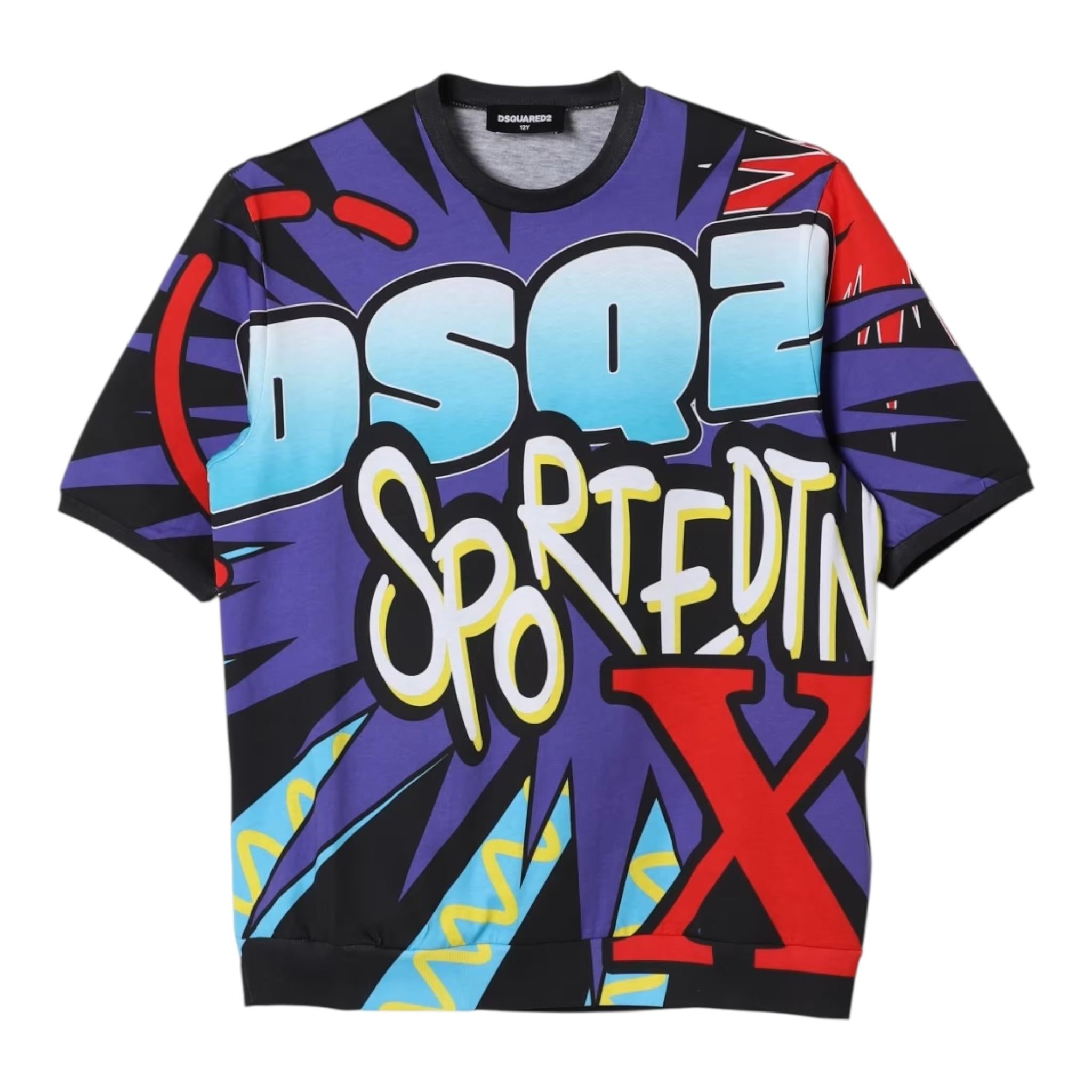 DSQUARED2 t-shirt girocollo stampa fantasia Multicolor per Bambino DQ2520X MULTICOLOR DSQUARED2