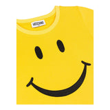 MOSCHINO t-shirt girocollo tinta unita con smile Giallo per Bambino HAM06G GIALLO MOSCHINO