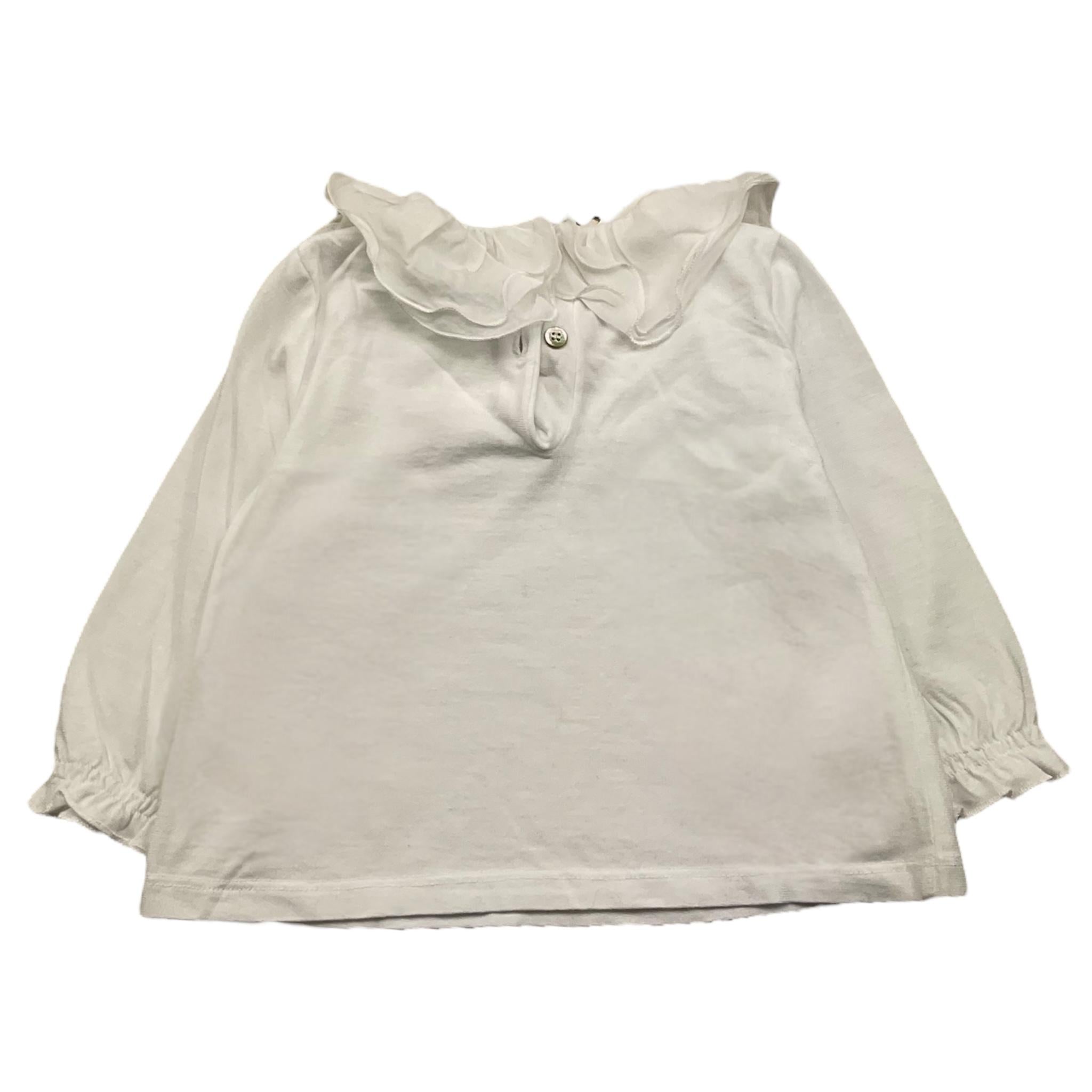 ZHOE & TOBIAH shirt tinta unita con colletto Bianco per Neonata BSS4 BIANCO ZHOE & TOBIAH