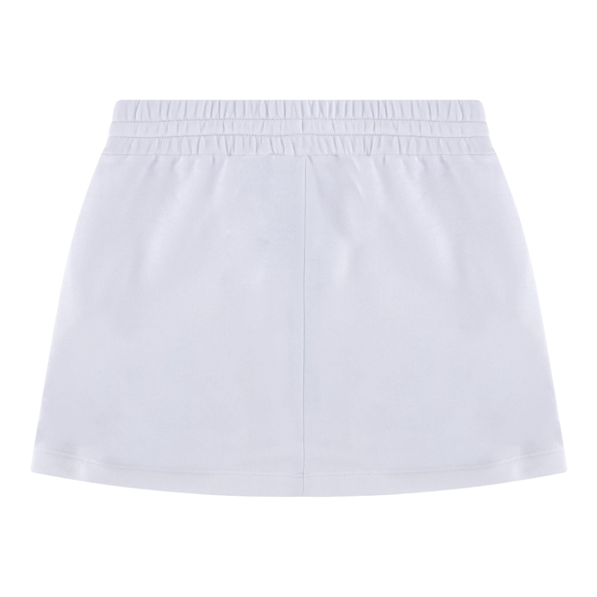 DOLCE & GABBANA gonna tinta unita con logo Bianco per Bambina L5JIA2 BIANCO DOLCE & GABBANA