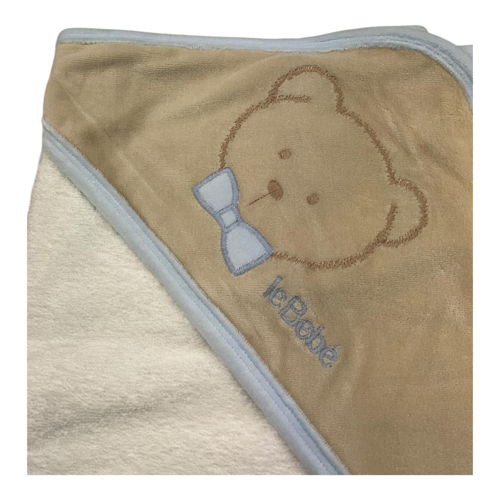 LE BEBE' poncho accappatoio bicolore Bianco per Neonato LBB5080 BIANCO LE BEBE'