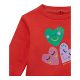 STELLA McCARTNEY felpa chiusa girocollo titna unita con stampe in contrasto Rosso per Bambina TT4050 ROSSO STELLA McCARTNEY
