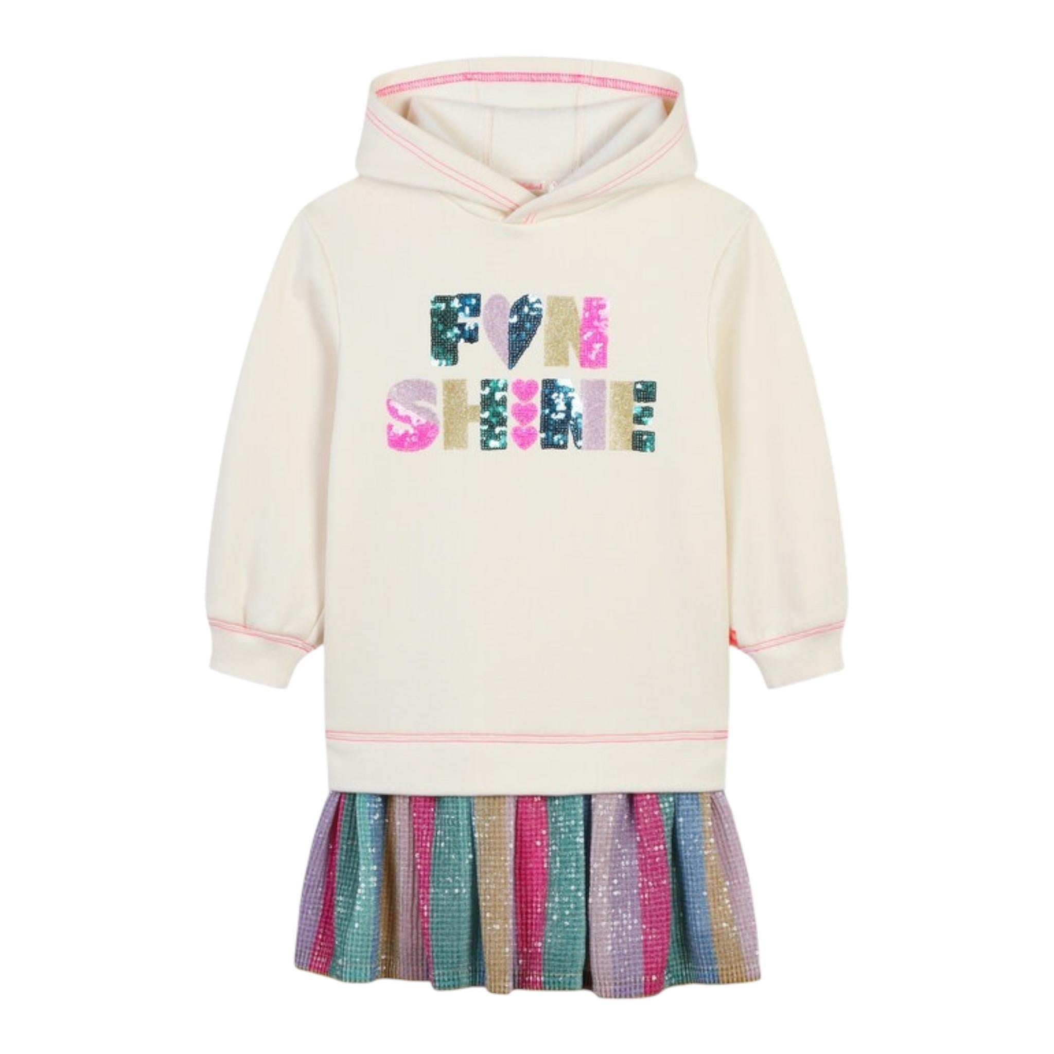 BillIEBLUSH abito modello felpa tinta unita con paillettes Panna per Neonata U20502 PANNA BillIEBLUSH
