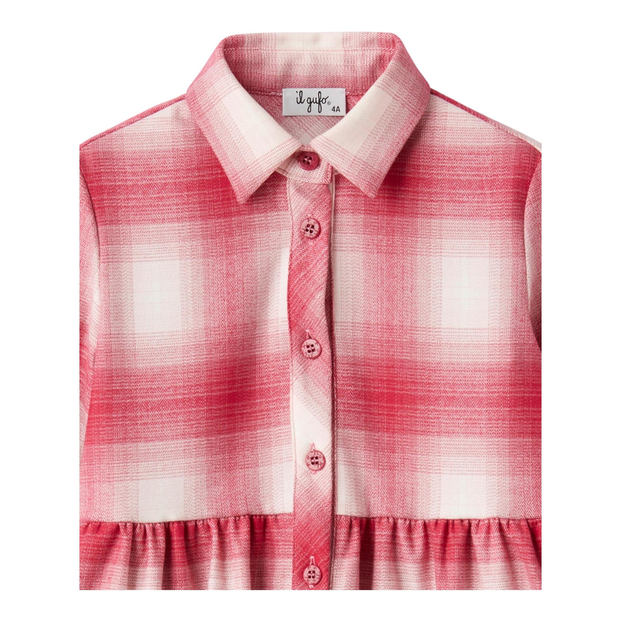 IL GUFO abito modello camicia bicolore con fantasia Bianco/fuxia per Neonata A24VL593W3069N BIANCO/FUXIA IL GUFO