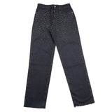JOHN RICHMOND jeans tinta unita con brillantini Nero per Bambina RGA24015JE NERO JOHN RICHMOND