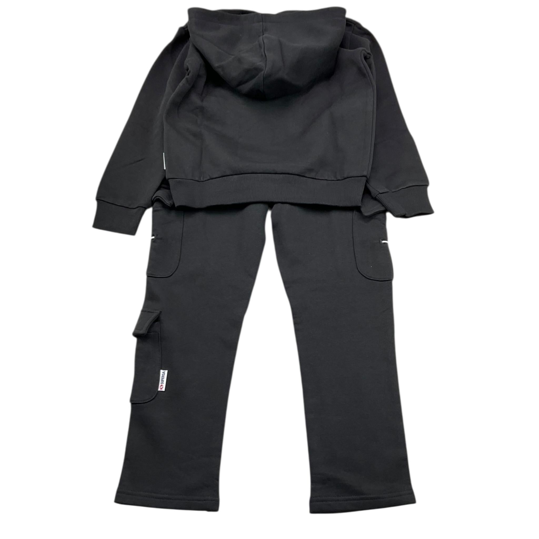 SUPERGA completo 2pz felpa-pantalone Nero per Bambino SA147 NERO SUPERGA