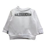 DANIELE ALESSANDRINI felpa girocollo tinta unita con stampa Bianco per Neonato 1291F0032 BIANCO DANIELE ALESSANDRINI