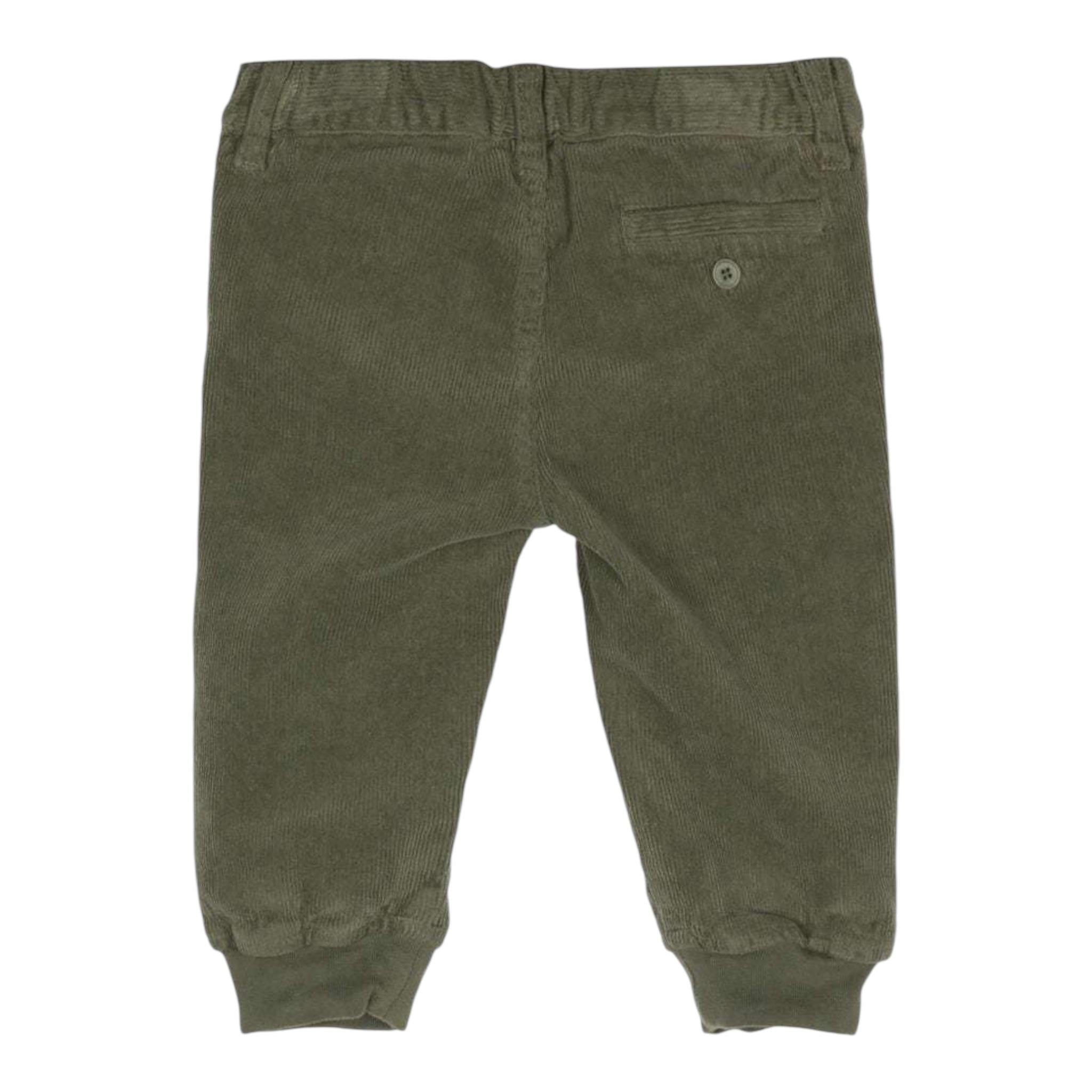 IL GUFO pantalone tinta unita con girovita regolabile Verde per Neonato A24PL050V6019 VERDE IL GUFO