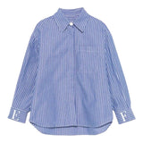 ELISABETTA FRANCHI camicia tinta unita con fantasia a righe Azzurro per Bambina EFCA243 AZZURRO ELISABETTA FRANCHI