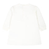 MOSCHINO abito manica lunga tinta unita con stampa in contrasto Panna per Bambina MBV0A2J PANNA MOSCHINO