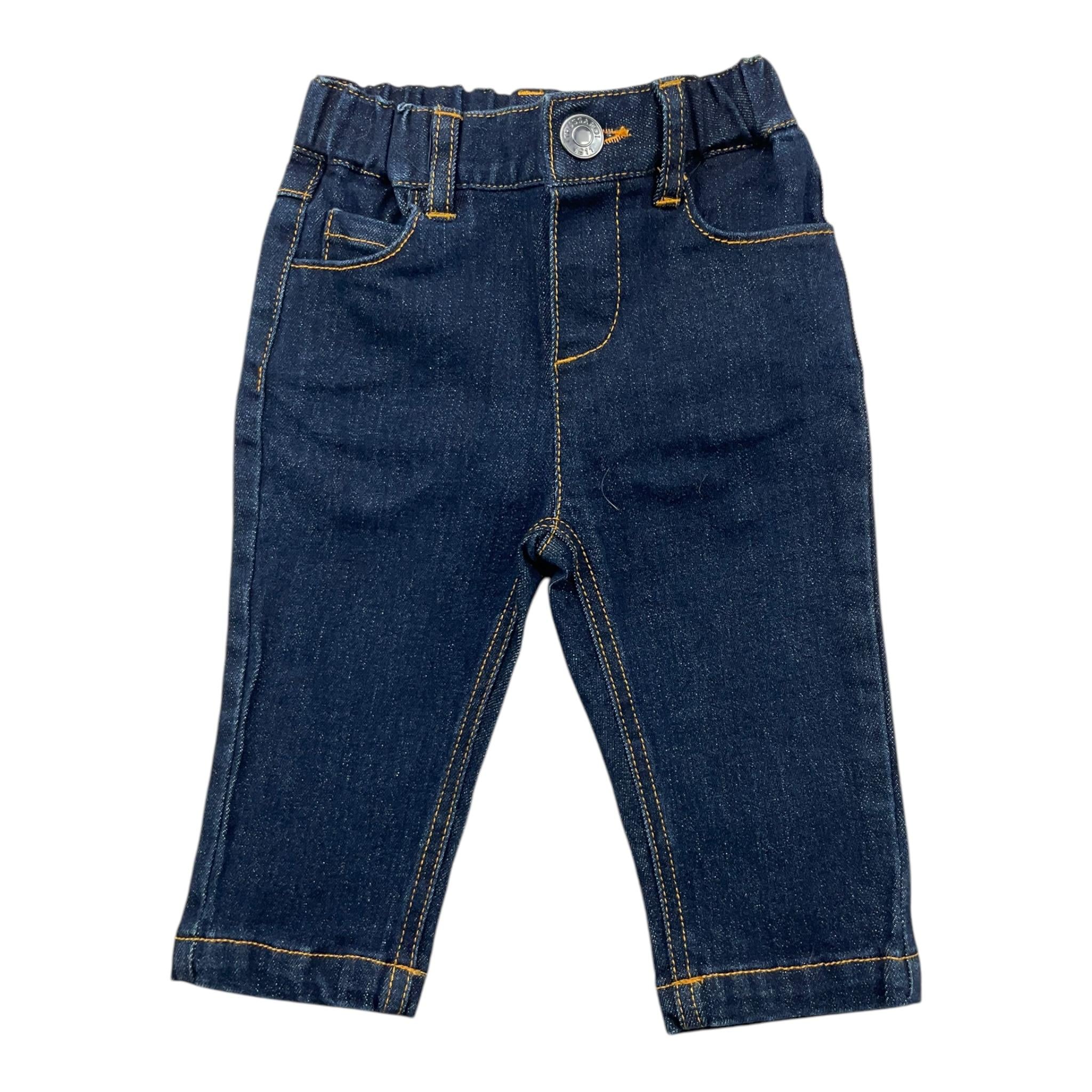TRUSSARDI jeans tinta unita con elastico in vita Blu per Neonato TIA25201JE BLU TRUSSARDI
