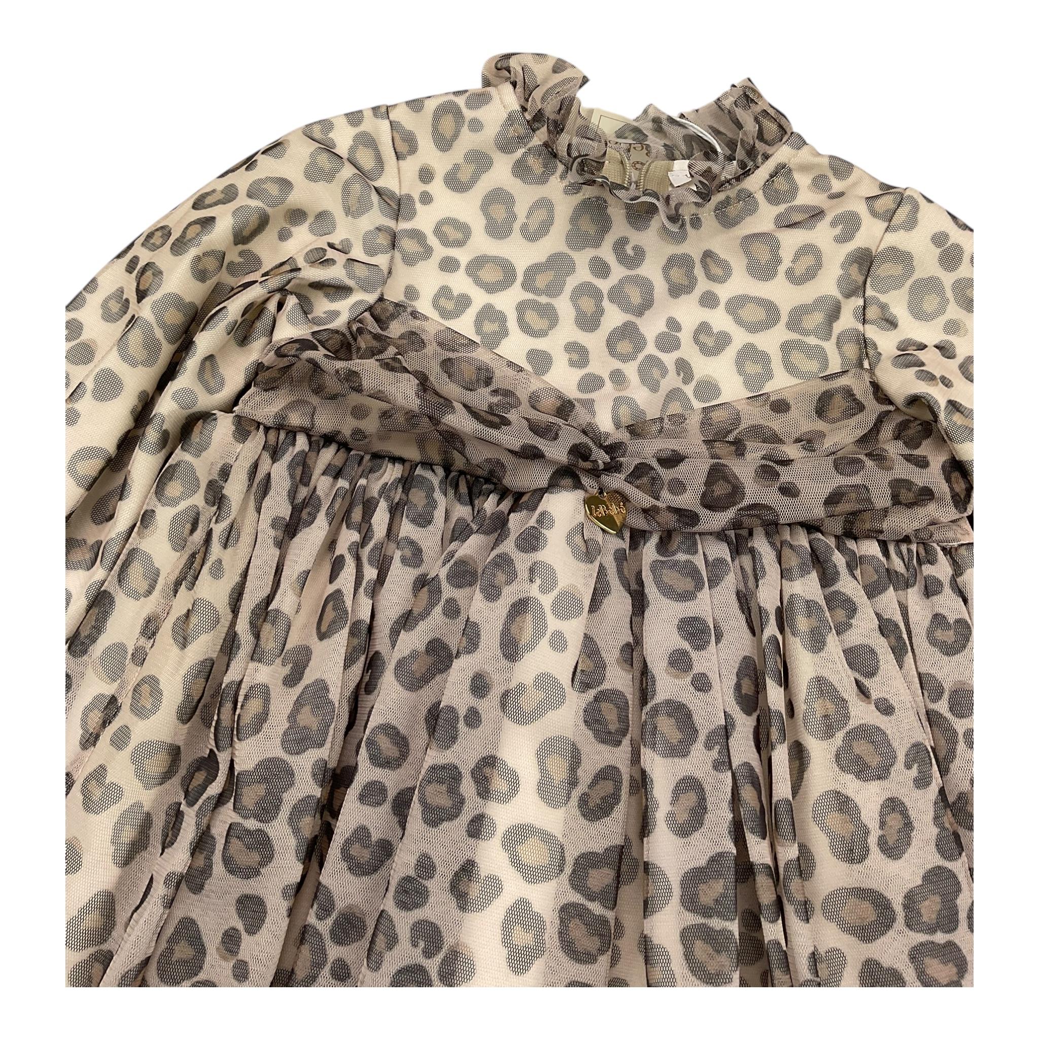 LE BEBE' abito manica lunga fantasia maculata Beige per Neonata LBG6095 BEIGE LE BEBE'