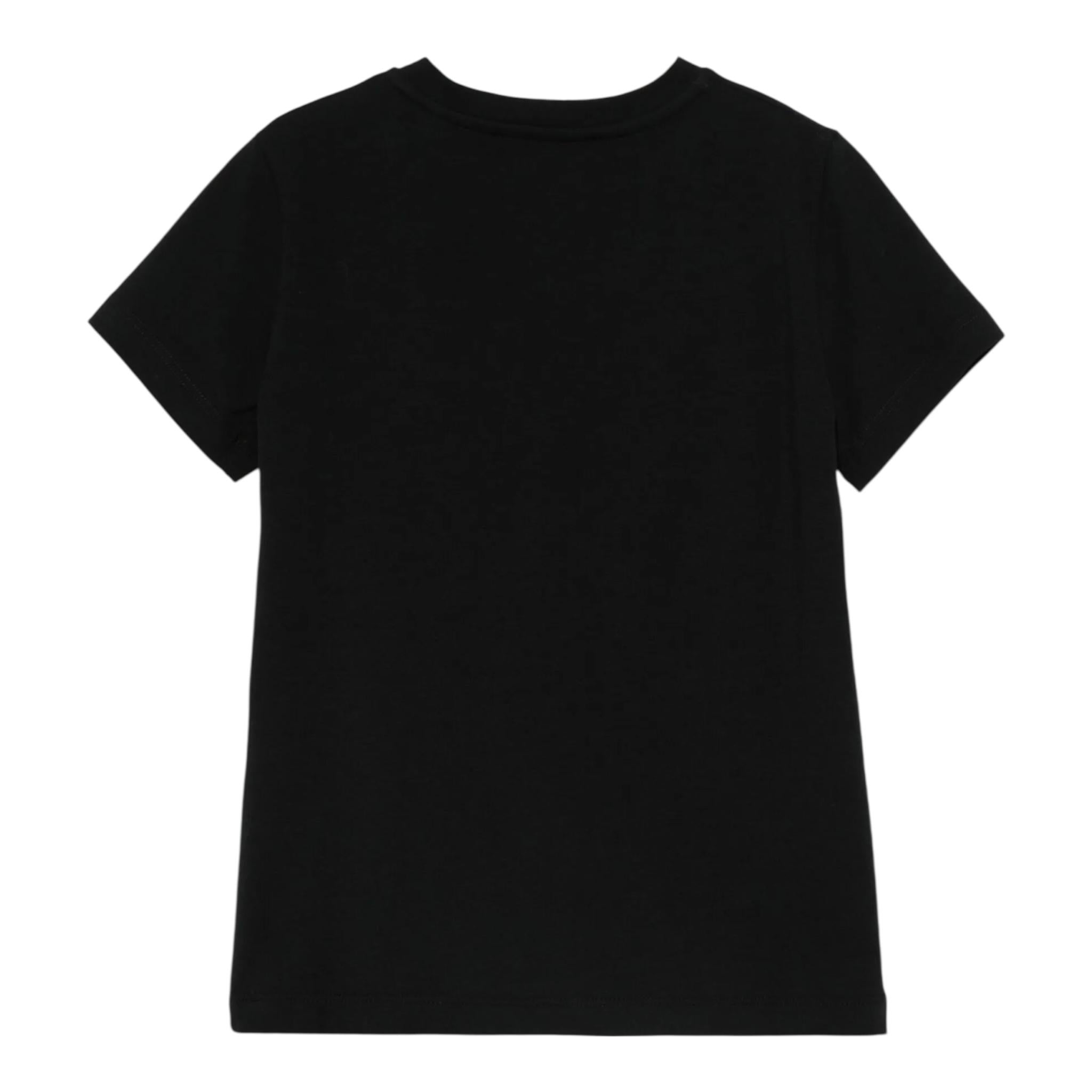 ELISABETTA FRANCHI tshirt girocollo tinta unita con logo Nero per Bambina EFTS225 NERO ELISABETTA FRANCHI