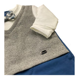 NINNAOH tutina tricolore con papillions integrato Bianco per Neonato I23220T BIANCO NINNAOH