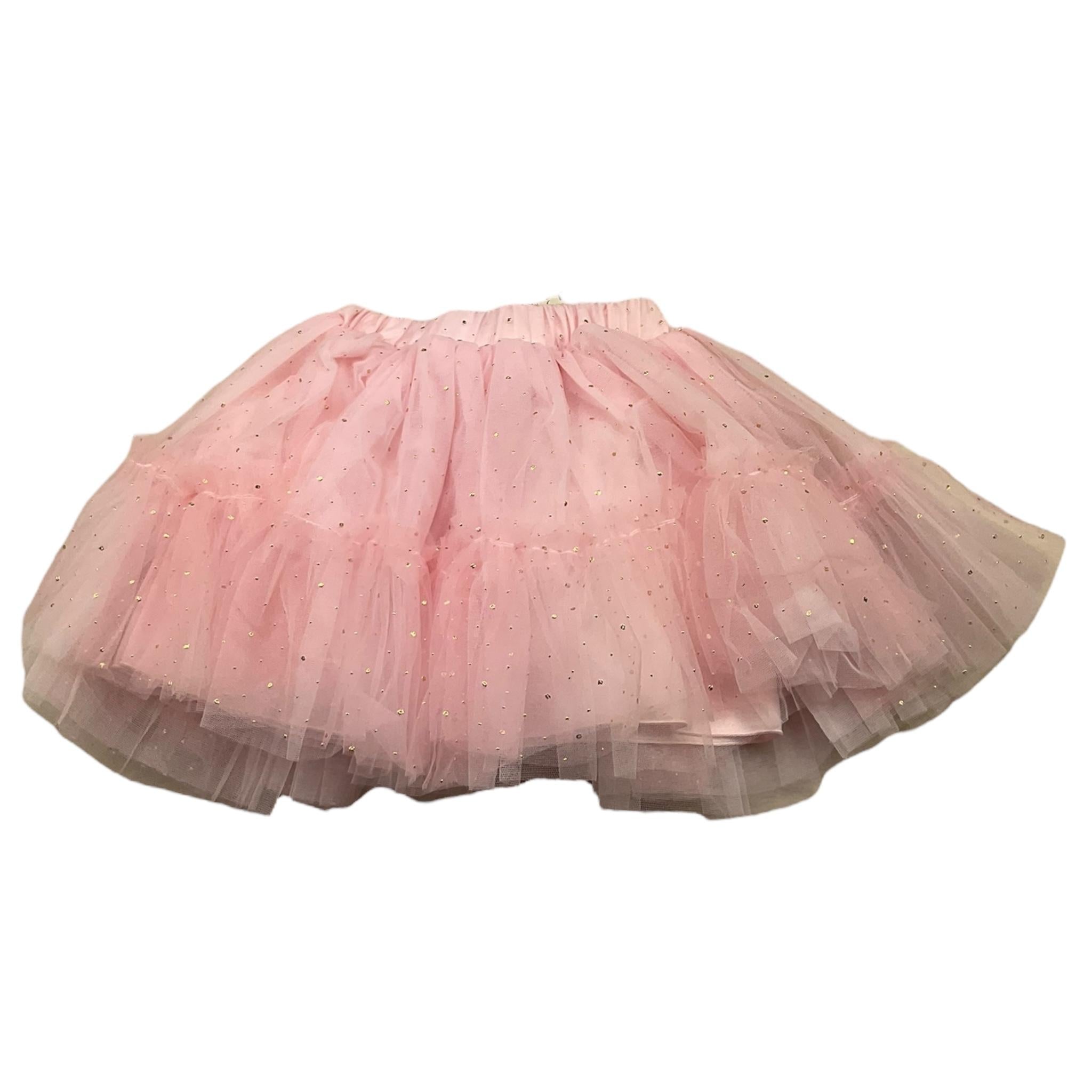 LE BEBE' gonna tinta unita con tulle Rosa per Neonata LBG5494 ROSA LE BEBE'