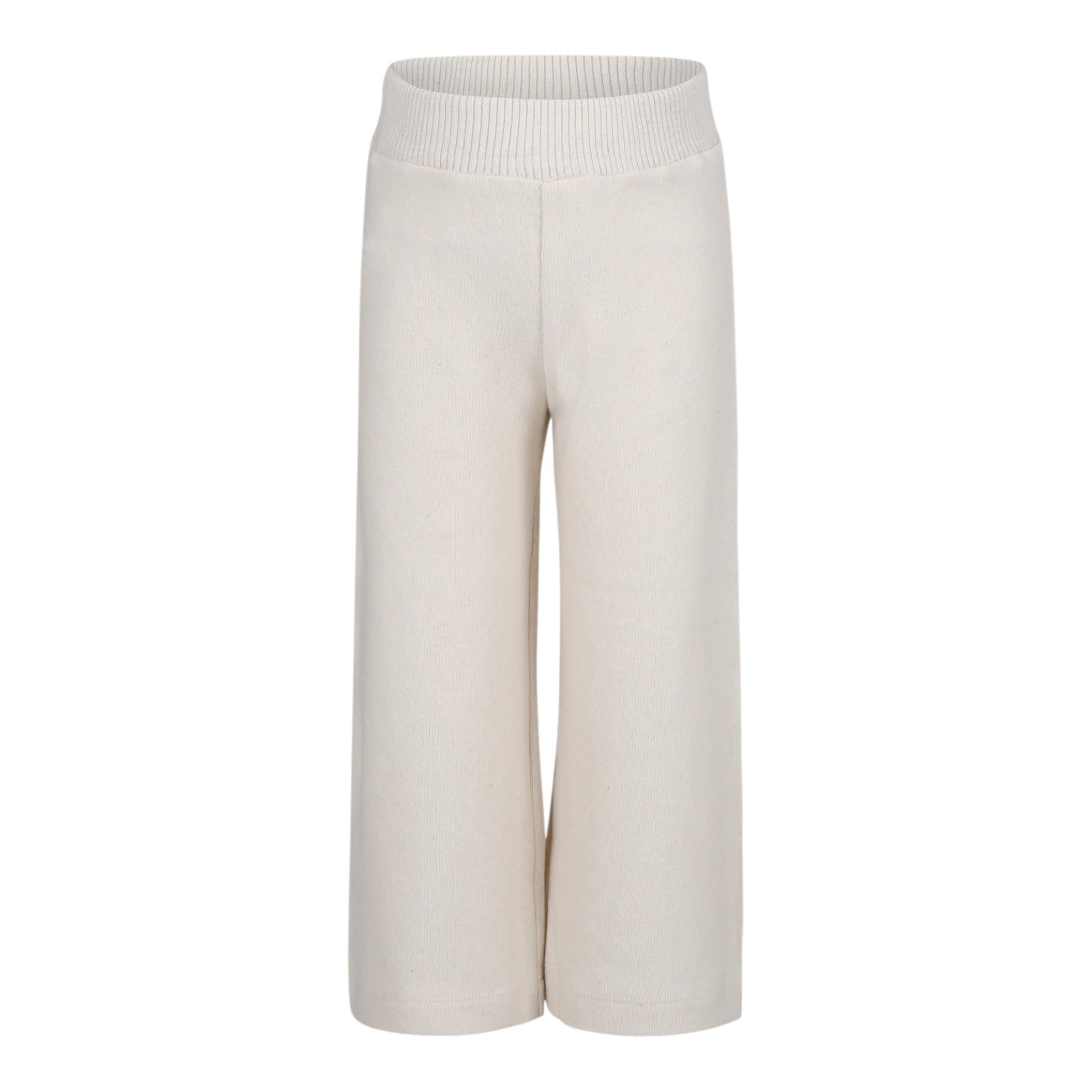 CAFFE' D'ORZO pantalone modello a palazzo tinta unita con elastico in vita Panna per Bambina ZV6A60 PANNA CAFFE' D'ORZO
