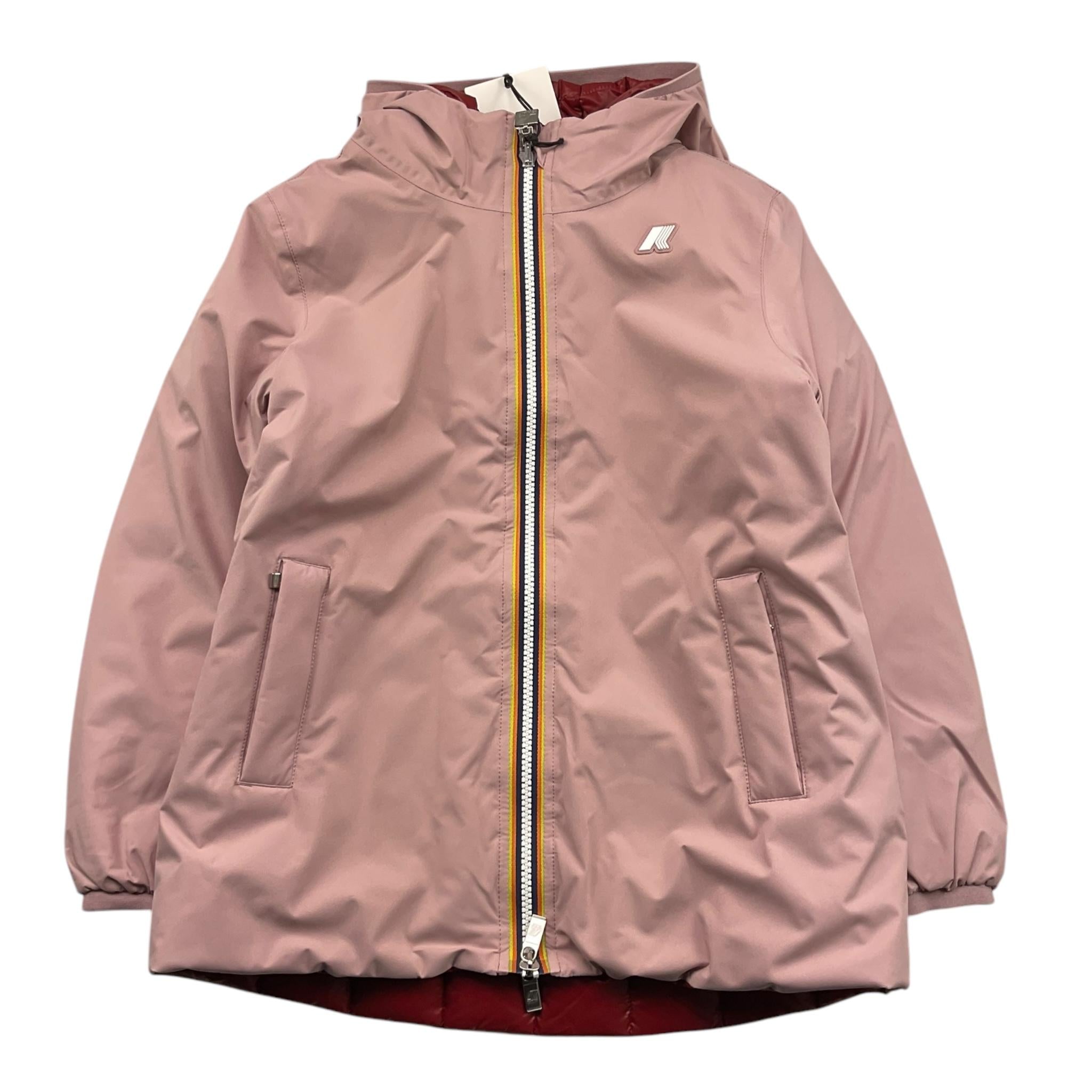 K-WAY giubbino reversibile con zip e cappuccio bicolore Rosa/rosso per Bambina K5123RW ROSA/ROSSO K-WAY