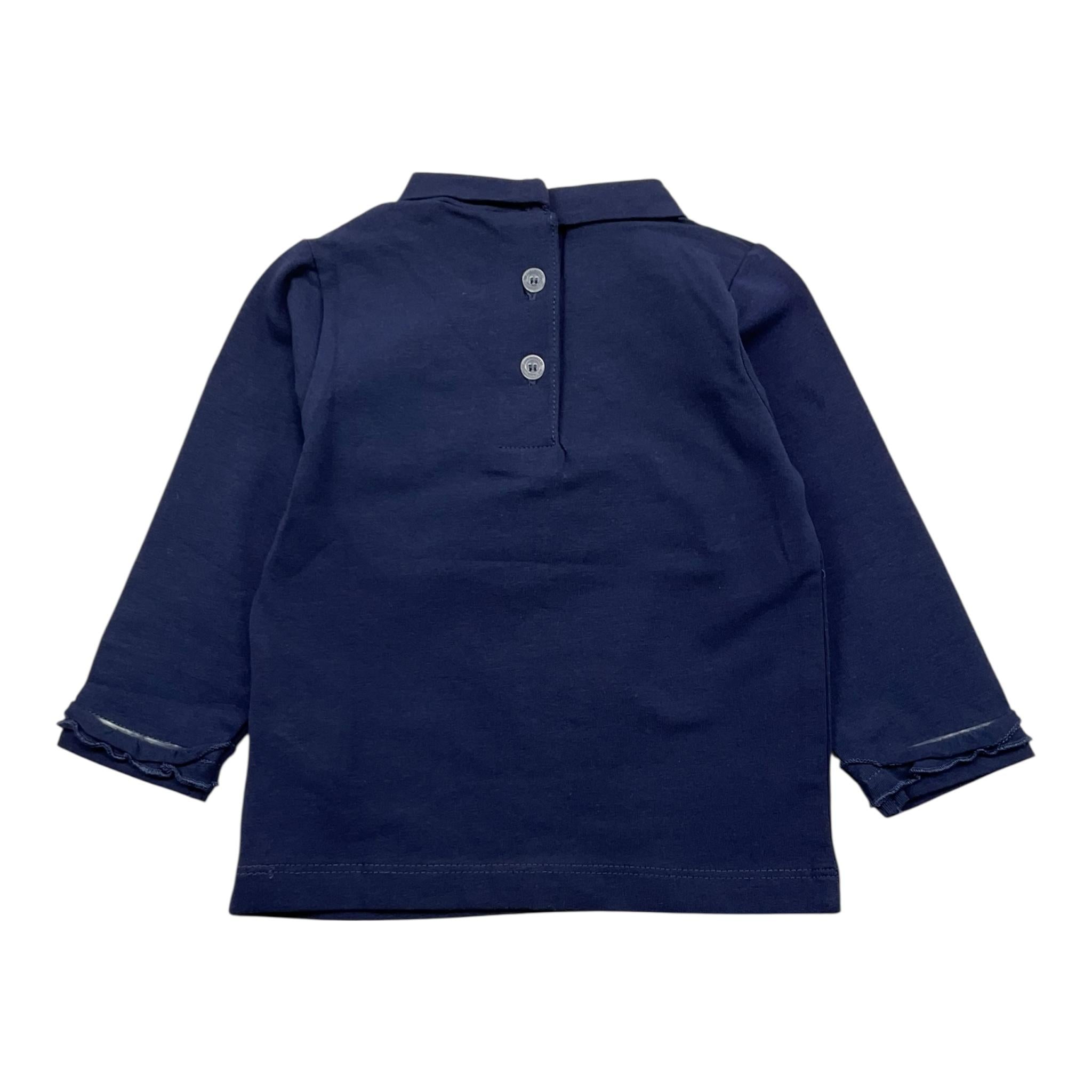 SARABANDA shirt mezzo collo tinta unita Blu per Neonata 05208N BLU SARABANDA