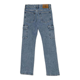 CALVIN KLEIN jeans tinta unita con tasconi Azzurro per Bambino IG0IG02698 AZZURRO CALVIN KLEIN