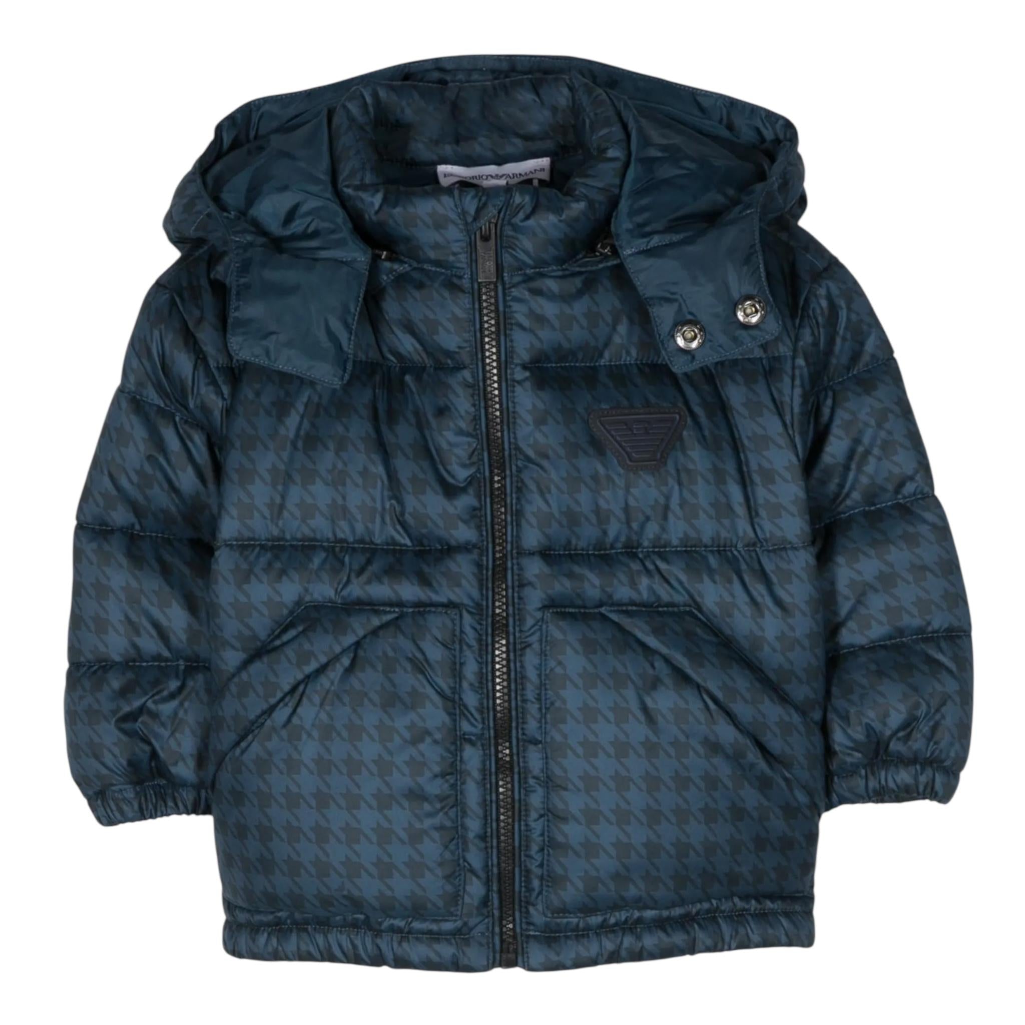 EMPORIO ARMANI giubbino tinta unita con cappuccio Blu per Bambino 6R4BJ2 BLU EMPORIO ARMANI