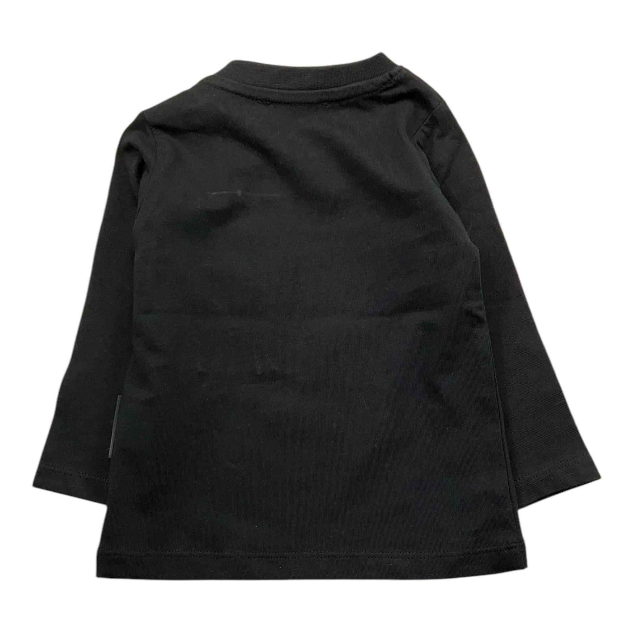 JOHN RICHMOND shirt girocollo tinta unita con stampa Nero per Neonata RIA25073TS NERO JOHN RICHMOND