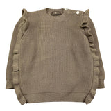 LITTLE BEAR maglia girocollo tinta unita cn rouches Fango per Neonata 5141N FANGO LITTLE BEAR