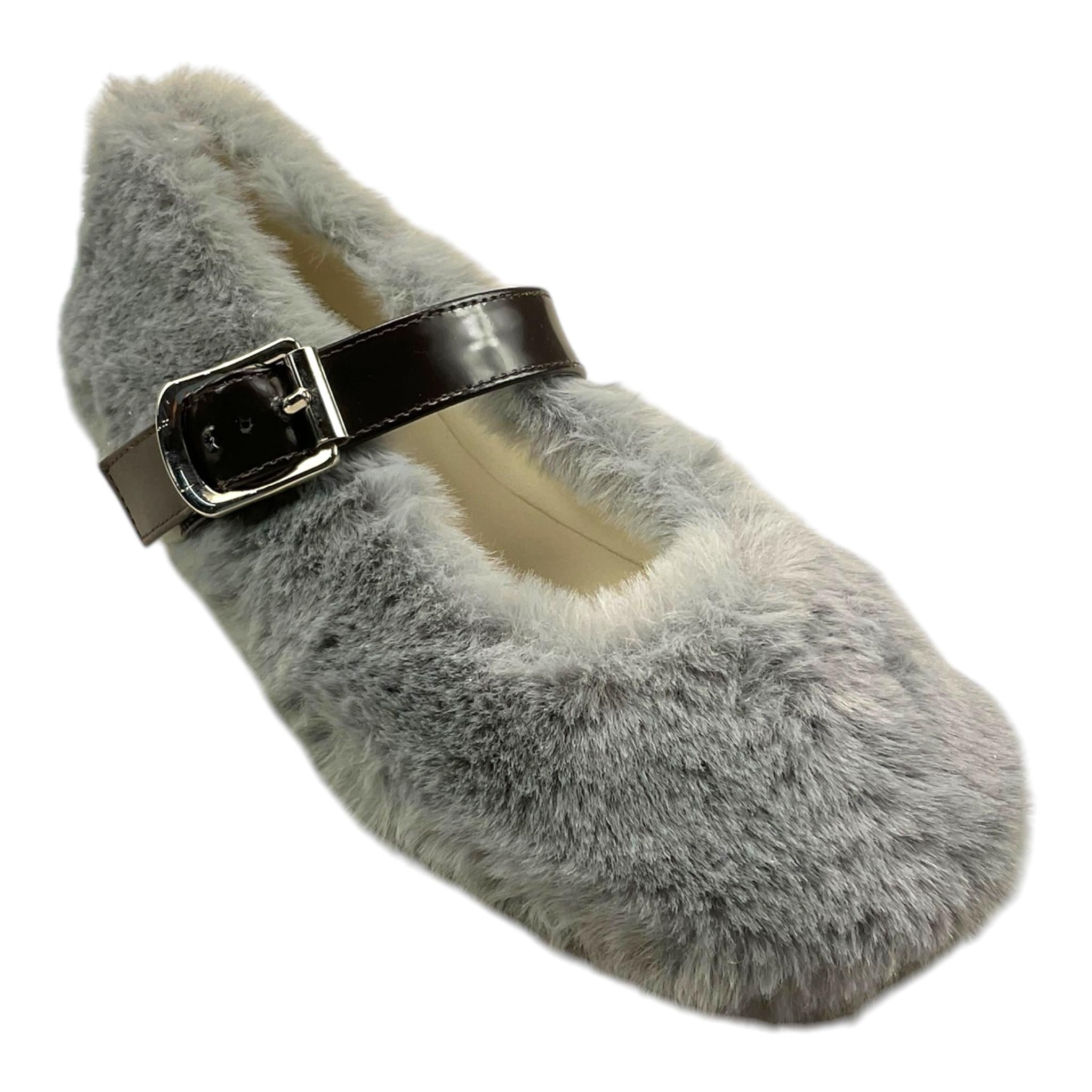 DOU DOU ballerina tinta unita peluche con fibia Grigio per Bambina 24BALL445 GRIGIO DOU DOU