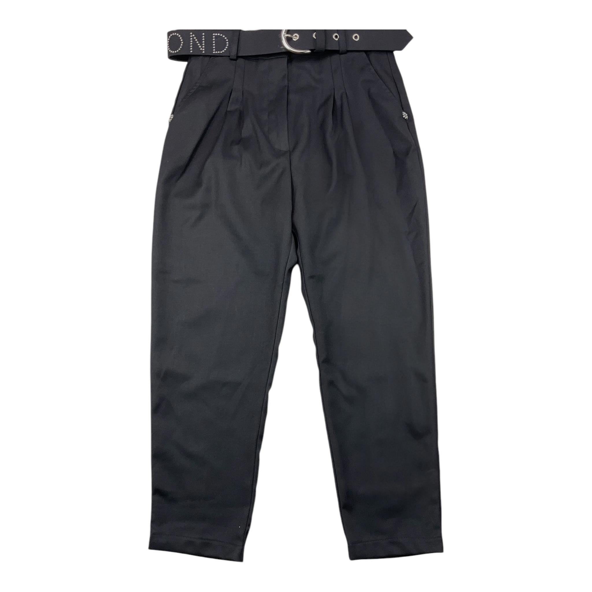 JOHN RICHMOND pantalone tinta unita con cintura Nero per Bambina RGA25096PA NERO JOHN RICHMOND