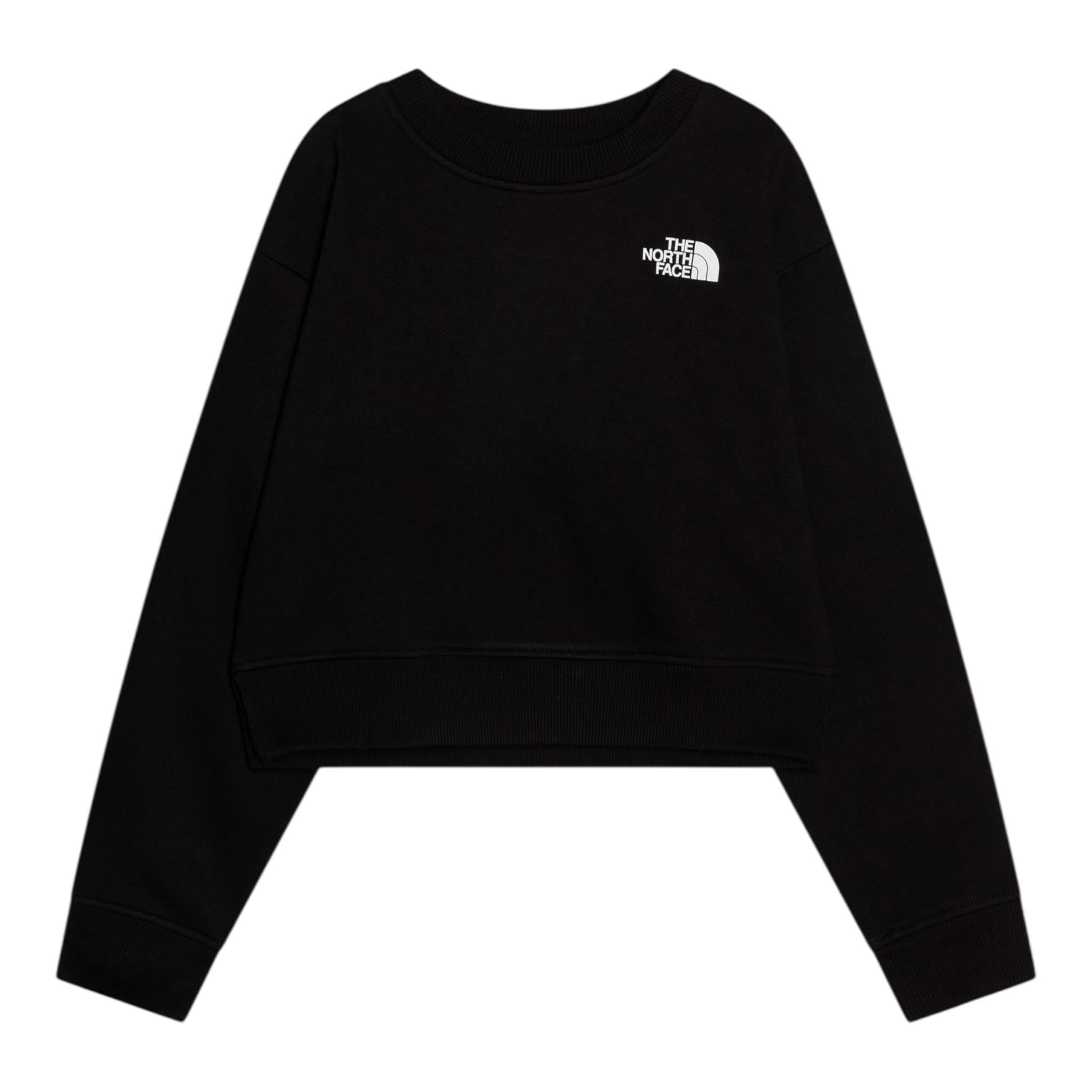THE NORTH FACE felpa chiusa girocollo tinta unita con logo Nero per Bambina NF0A89HFJK3 NERO THE NORTH FACE